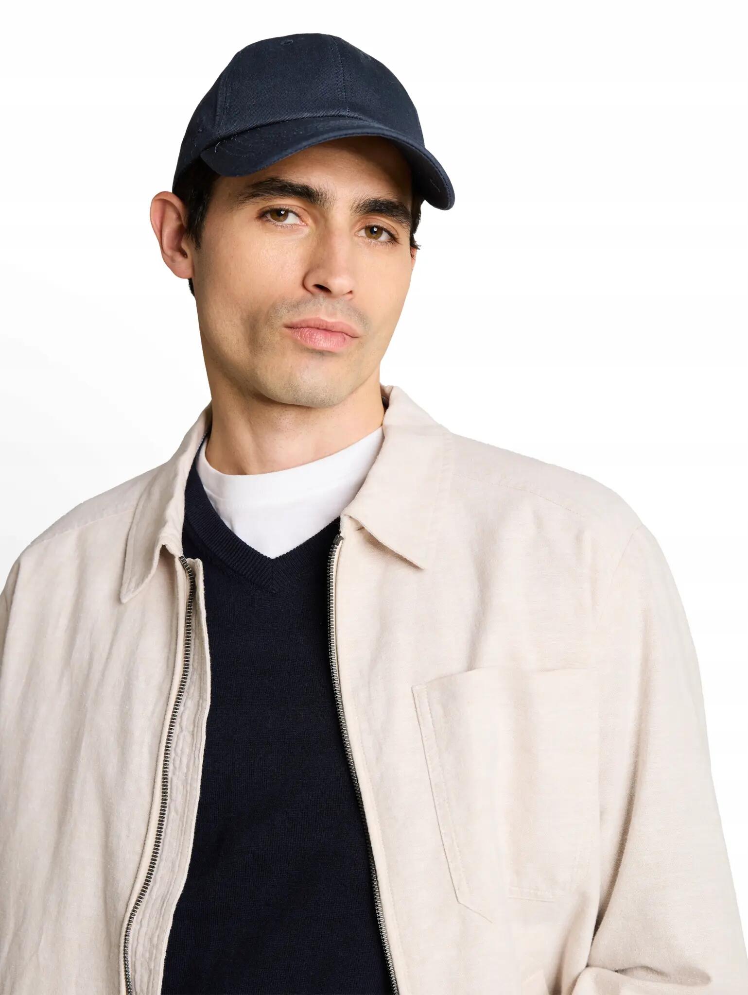 CZAPKA Z DASZKIEM MĘSKA TOM TAILOR GRANATOWA GŁADKA CASUAL ONE SIZE 2/3