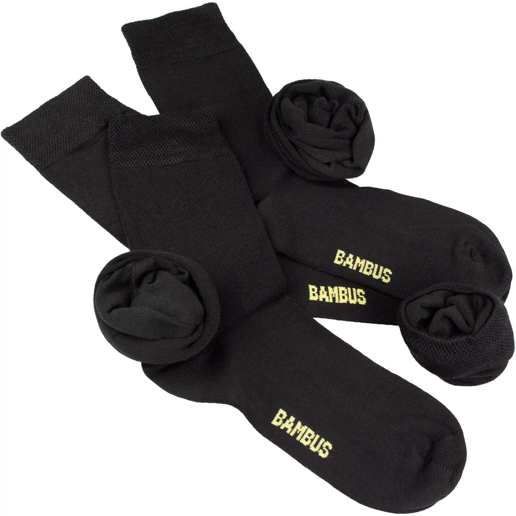 Damen Herren Freizeit Bambussocken ohne Gummibund, Viskose, wadenlang, 6 Paar 5/7
