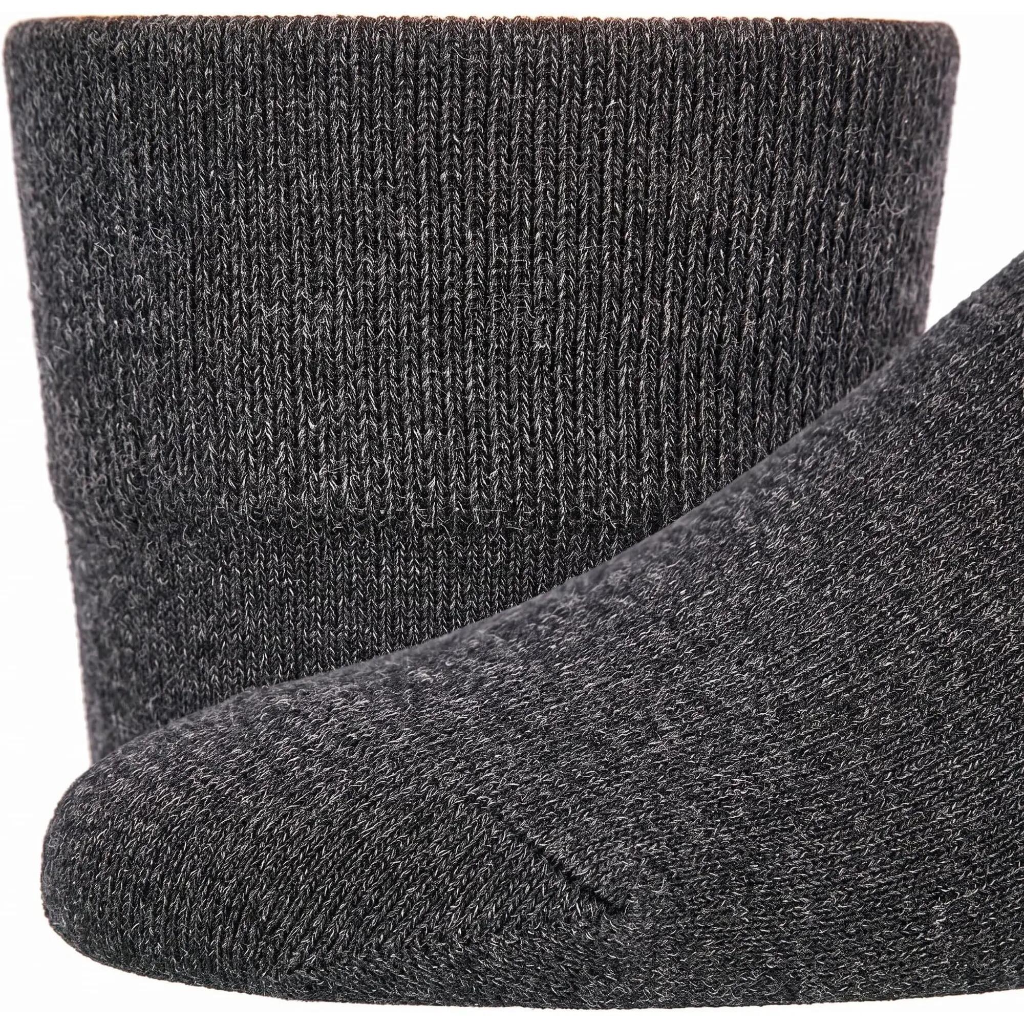 Damen Herren Businesssocken Merinowolle warm Baumwolle innen Komfortbund 4 Paar 3/4