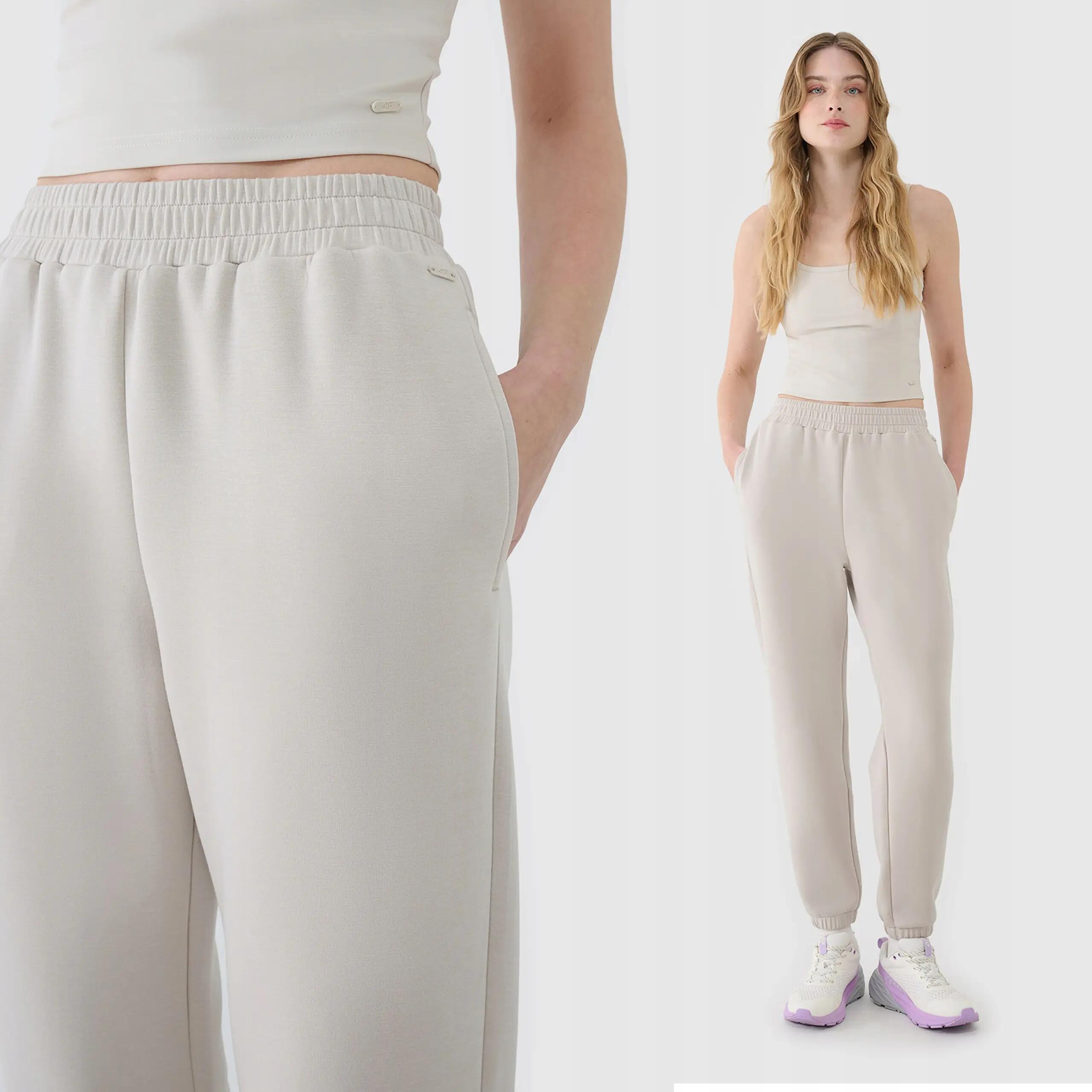 SPODNIE DAMSKIE 4F DRESOWE XL JOGGERY Z MODALEM TTROF1010 7/8