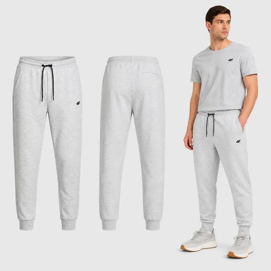 SPODNIE MĘSKIE DRESOWE 4F SPORTOWE DRESY JOGGERY NIEBIESKIE