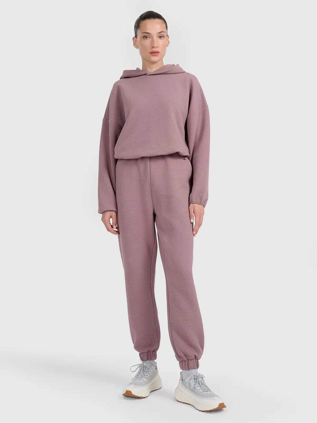 PANTALONI DA JOGGING DA DONNA 4F IN MAGLIA A NIDO D'APE TTROF1184 M 6/11