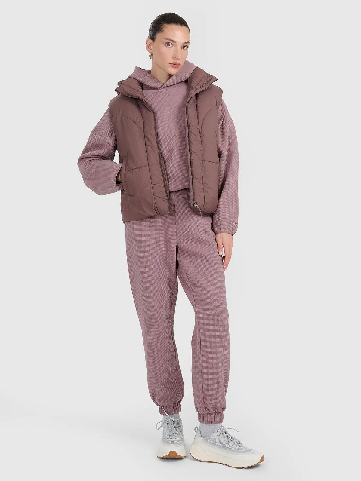 PANTALONI DA JOGGING DA DONNA 4F IN MAGLIA A NIDO D'APE TTROF1184 M 5/11