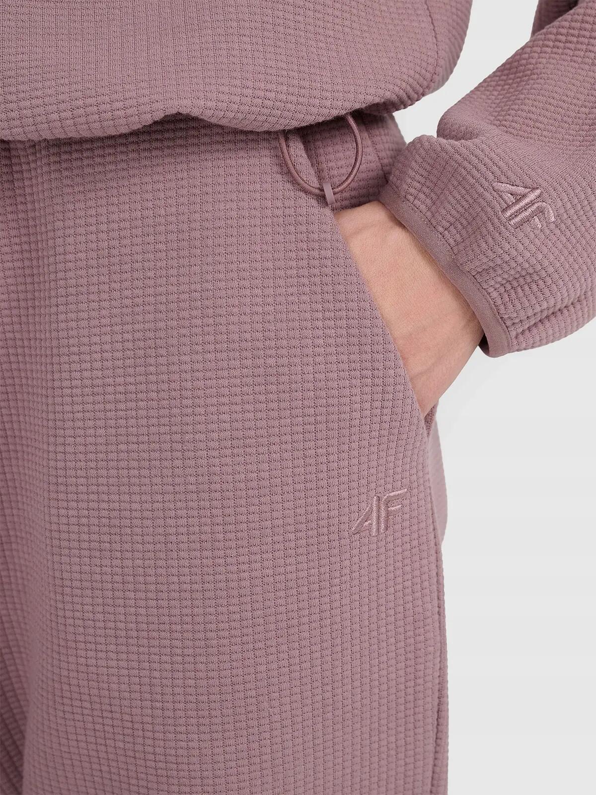PANTALONI DA JOGGING DA DONNA 4F IN MAGLIA A NIDO D'APE TTROF1184 M 4/11