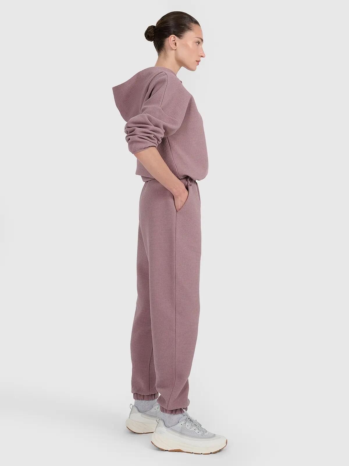 PANTALONI DA JOGGING DA DONNA 4F IN MAGLIA A NIDO D'APE TTROF1184 M 3/11
