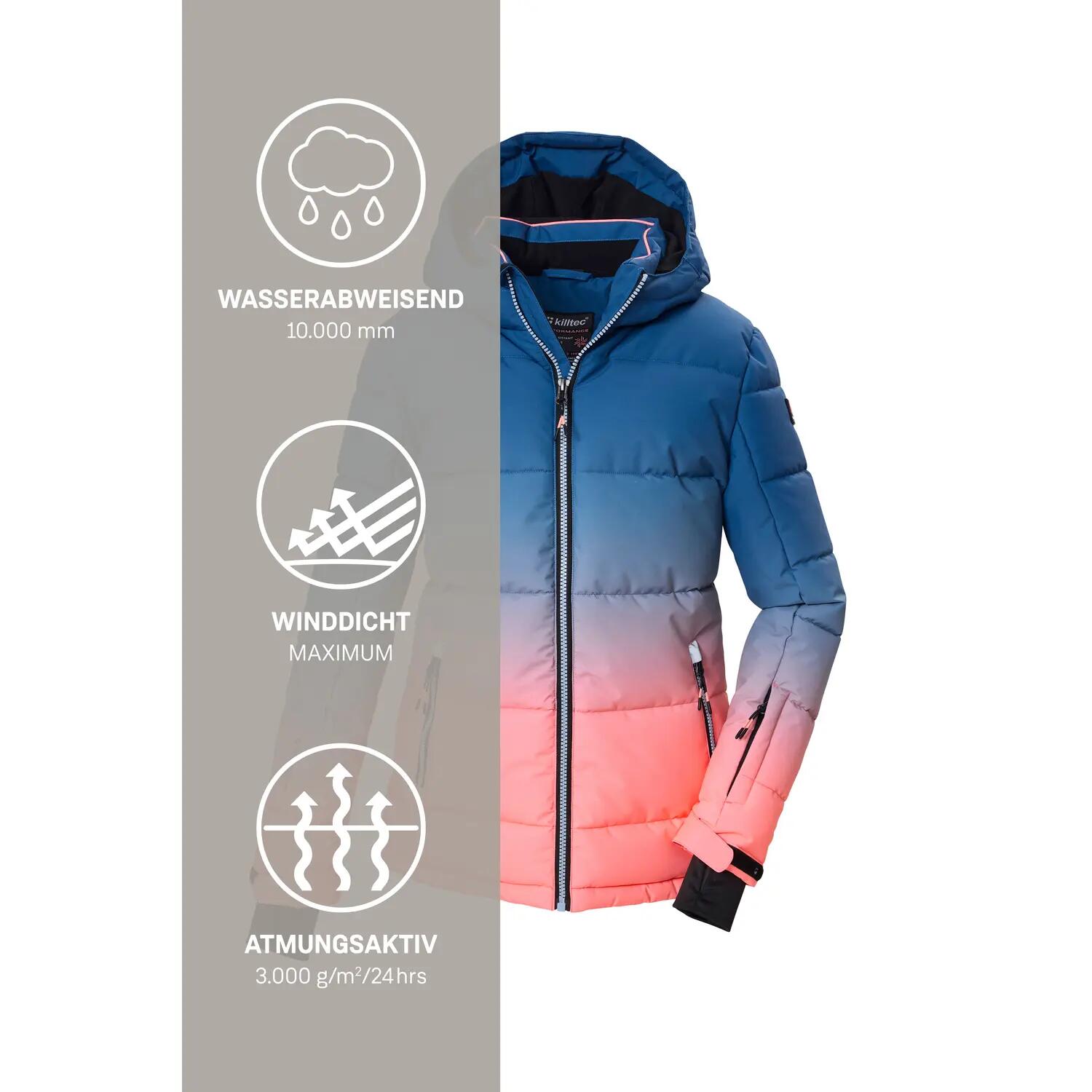 Kinder, Mädchen Ski-Steppjacke KSW 330 GRLSQLTD JCKT 6/7