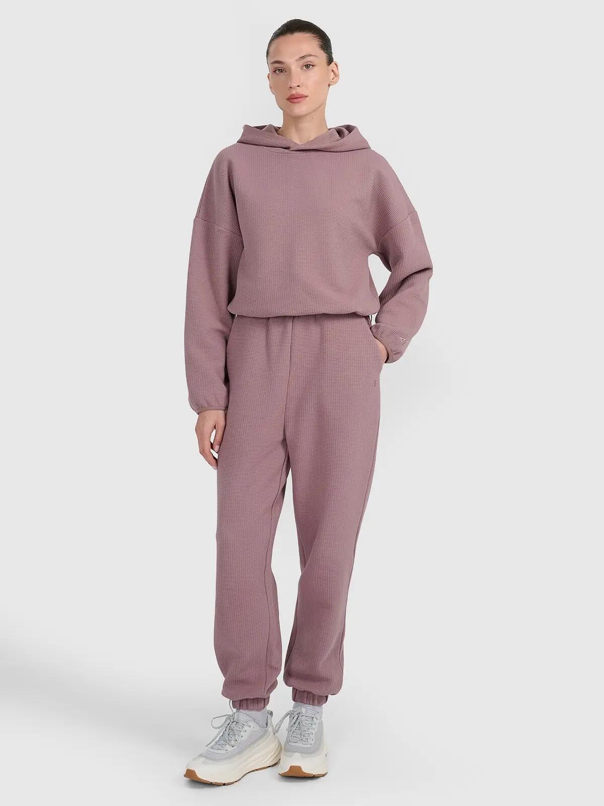 PANTALONI DA JOGGING DA DONNA 4F IN MAGLIA A NIDO D'APE TTROF1184 M 2/11