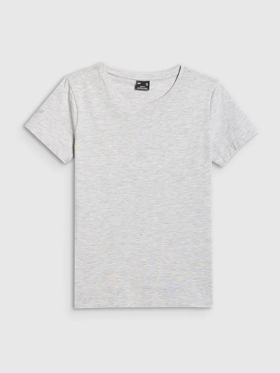 T-shirt slim gładki damski 4F 5/6