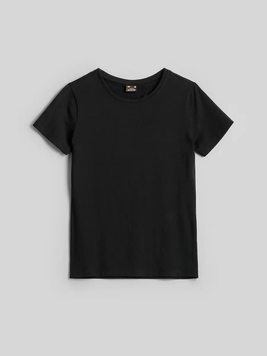 T-shirt slim gładki damski 4F 5/6