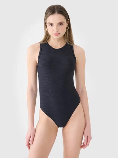 BODY DAMSKIE 4F SPORTOWE Z WYCIĘCEM NA PLECACH CZARNY
