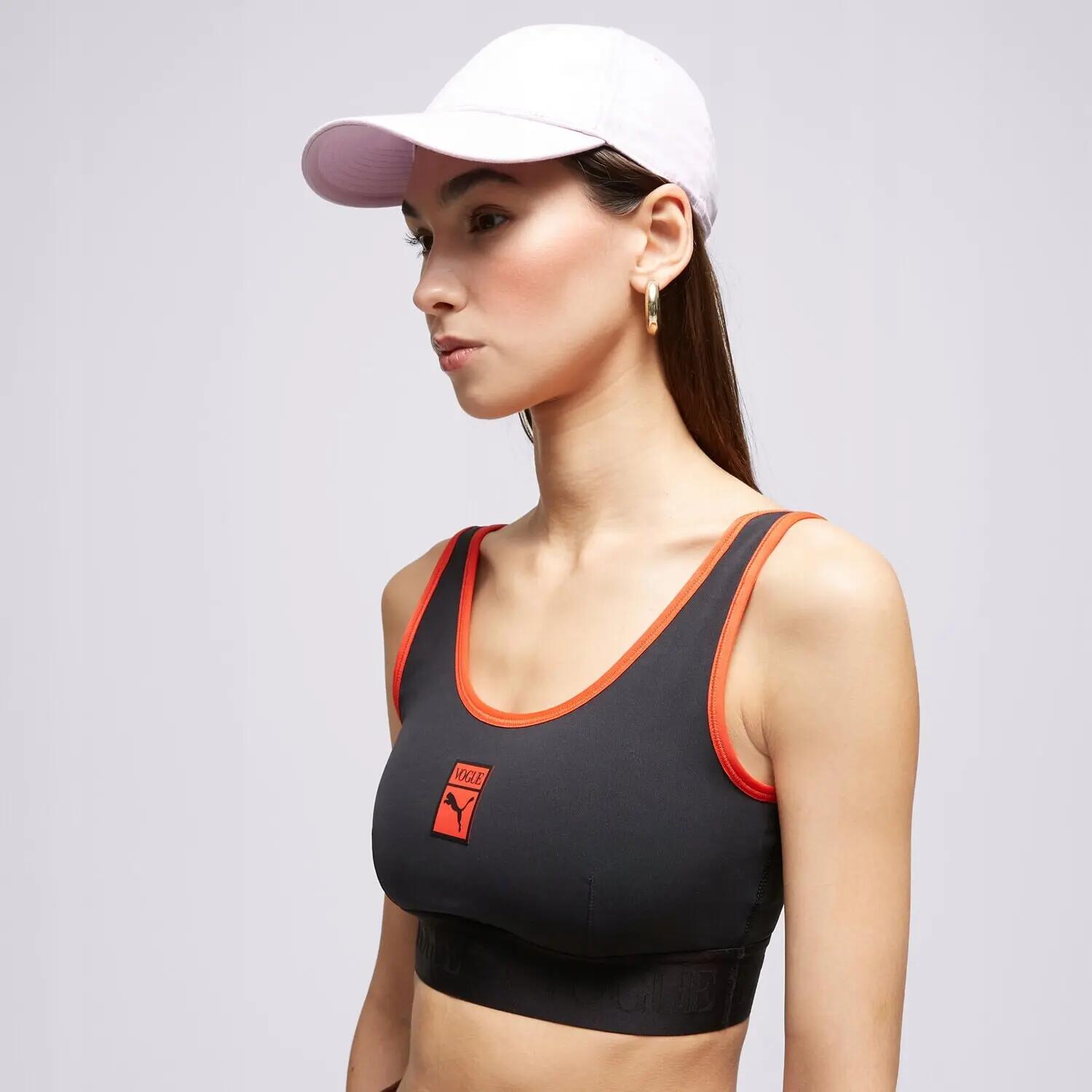 TOP DAMSKI PUMA-BRA TOP PUMA X VOGUE   logo CZARNY 3/4