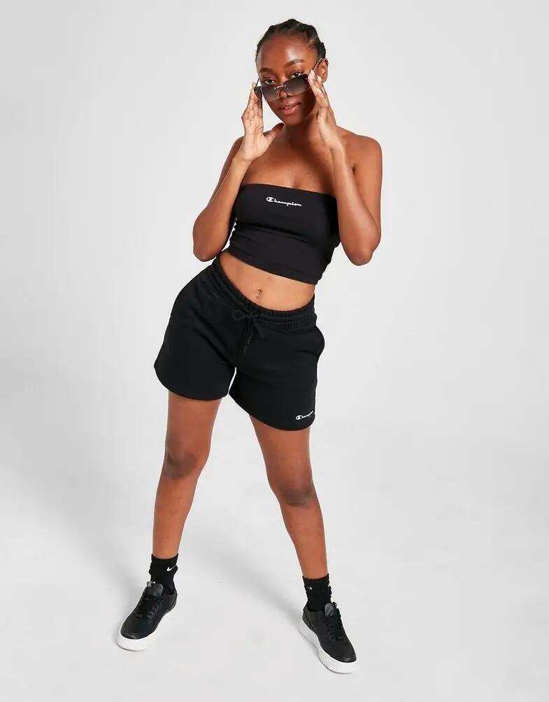 TOP DAMSKI SPORTOWY CHAMPION SCRIPT BANDEAU TOP   logo CZARNY 3/6
