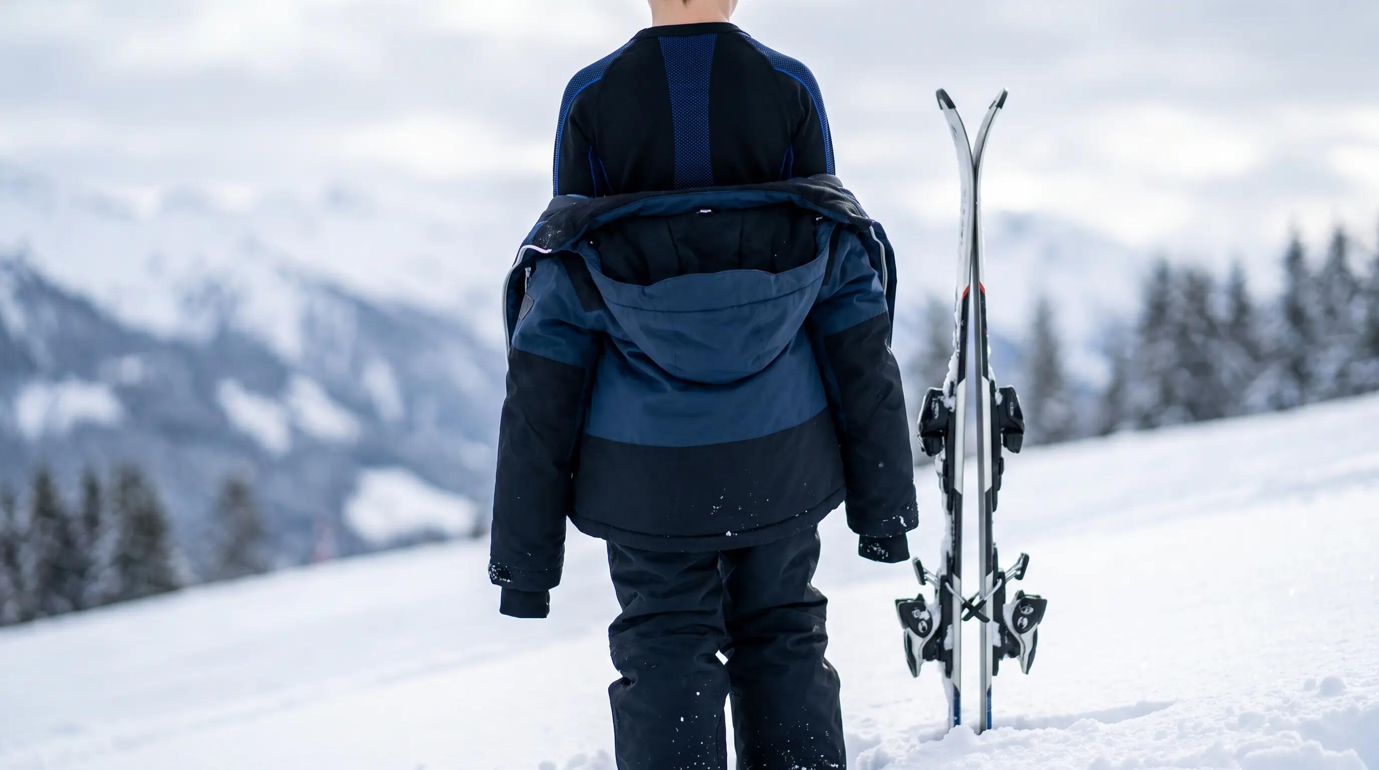 Jungen Mädchen Skiunterwäsche Set Funktionsshirt und lange Hose nahtlos wärmend 5/8