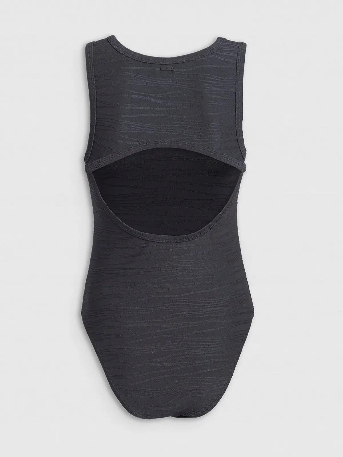 BODY DAMSKIE 4F SPORTOWE Z WYCIĘCEM NA PLECACH   CZARNY 7/10