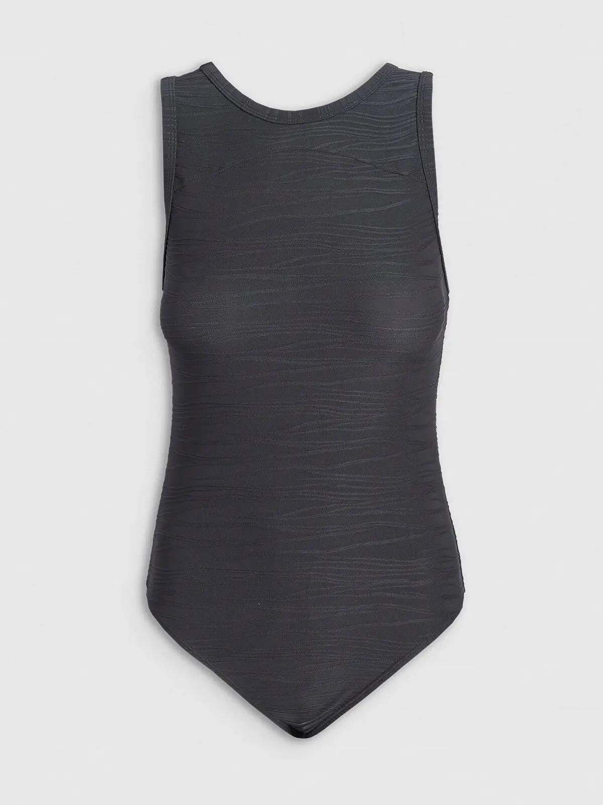 BODY DAMSKIE 4F SPORTOWE Z WYCIĘCEM NA PLECACH   CZARNY 6/10