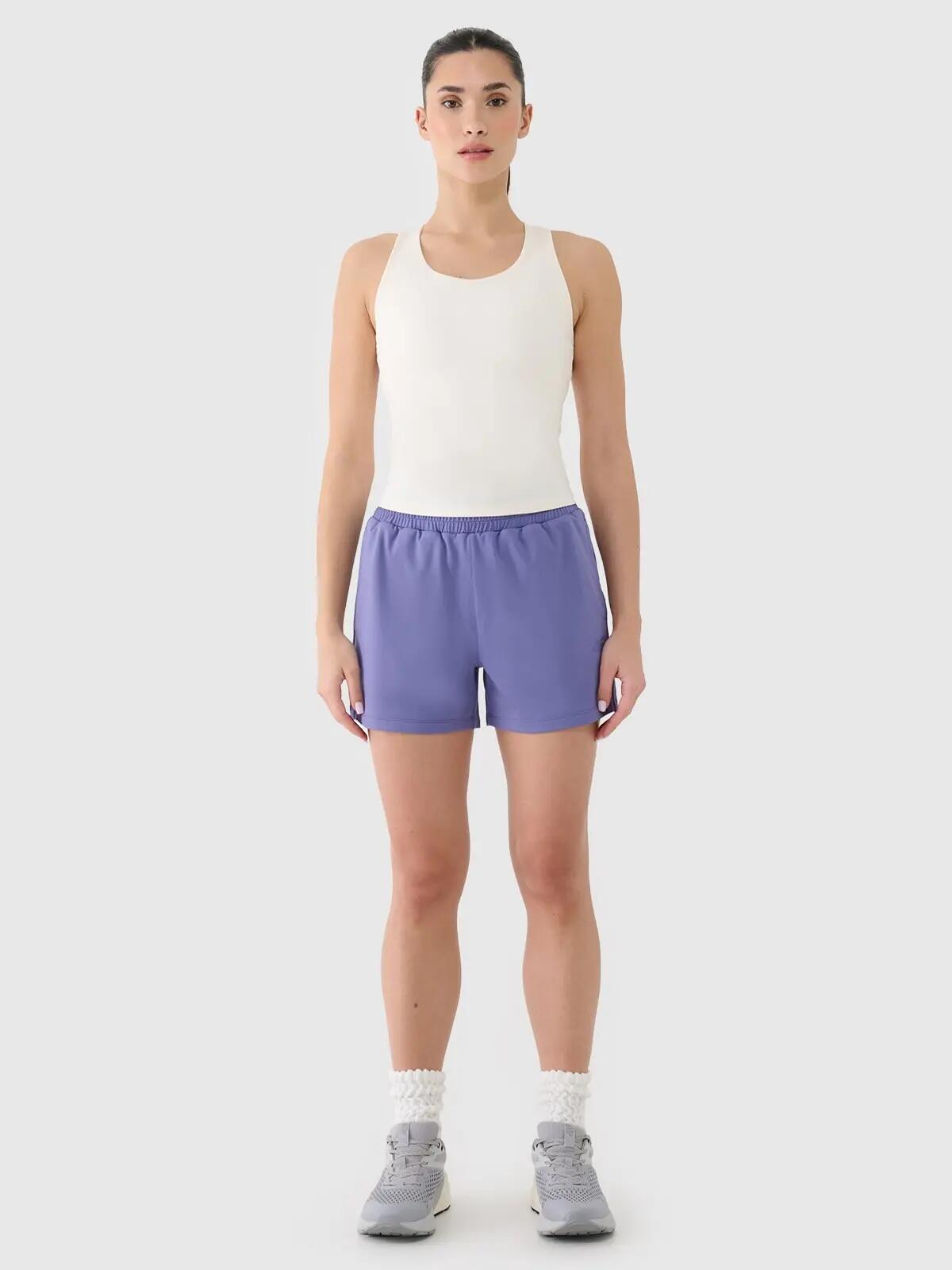 T-SHIRT DAMSKI 4F CROP TOP TRENINGOWY SZYBKOSCHNĄCY    BIAŁY 6/10