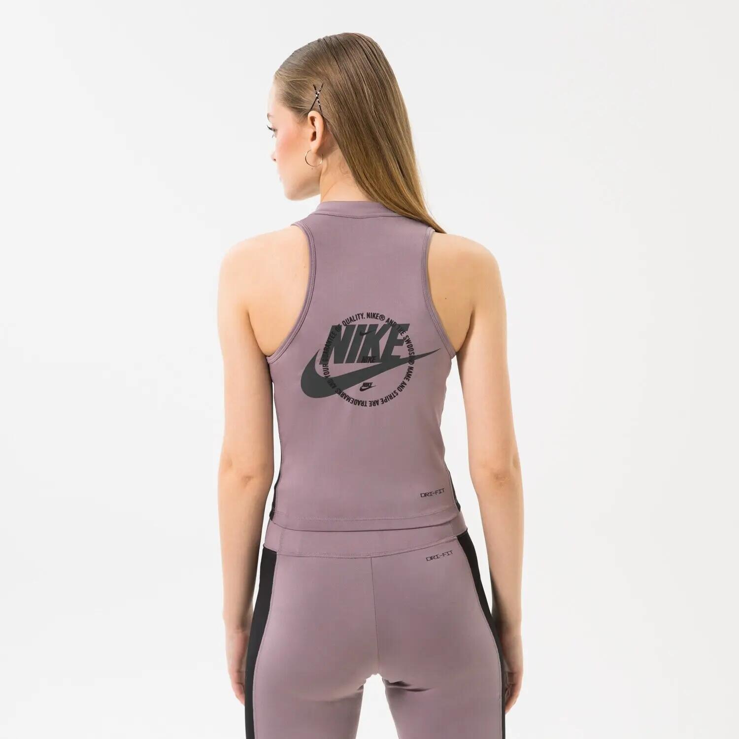 TOP DAMSKI TRENINGOWY NIKE SZYBKOSCHNĄCY DRI-FIT    logo FIOLETOWY 3/5