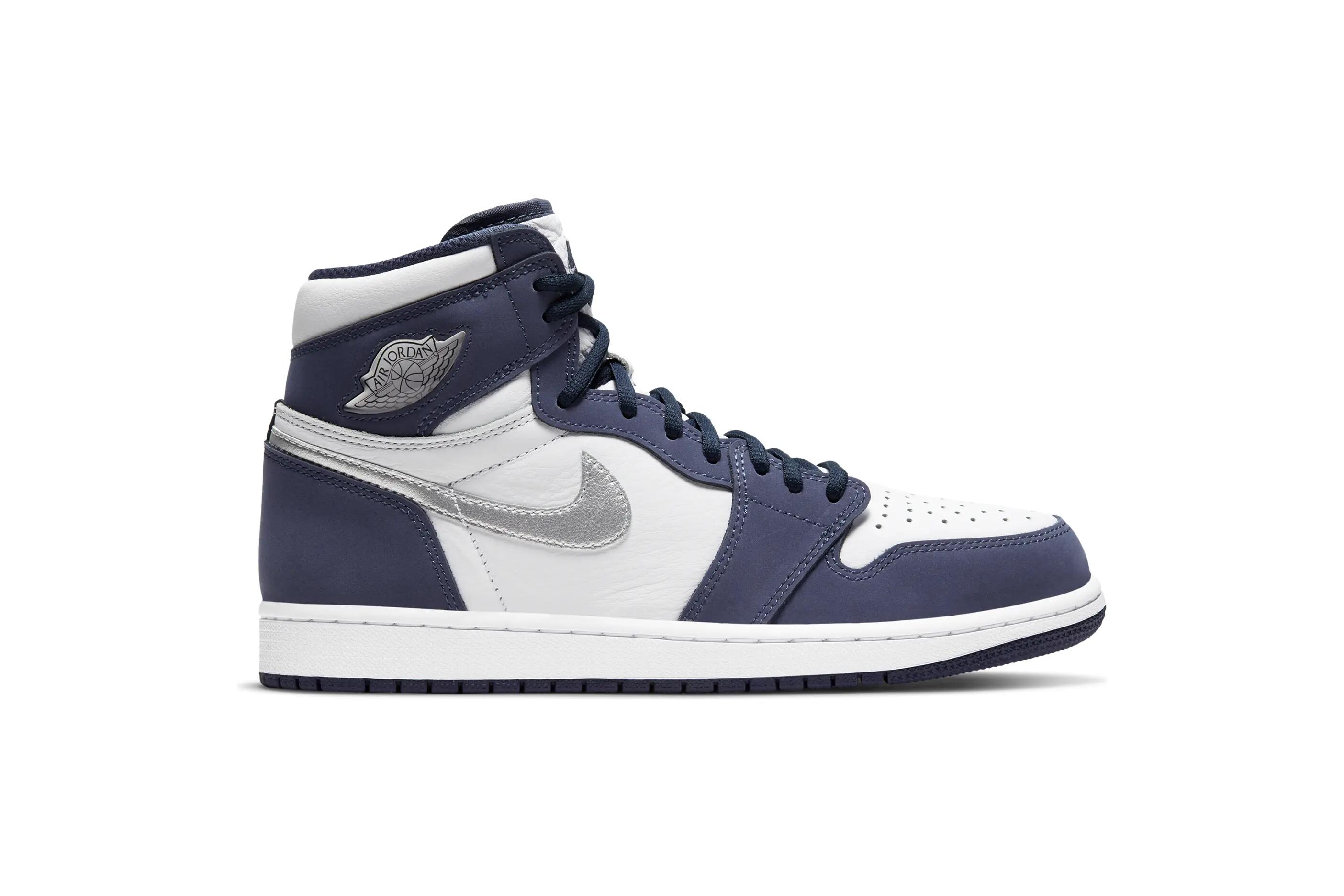 Heren – basketbal – sneakers – retro – CO.JP – blauw, zilver 1/1