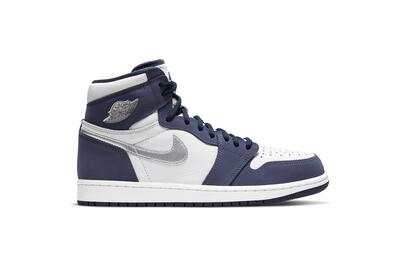 Heren – basketbal – sneakers – retro – co.jp – blauw, zilver