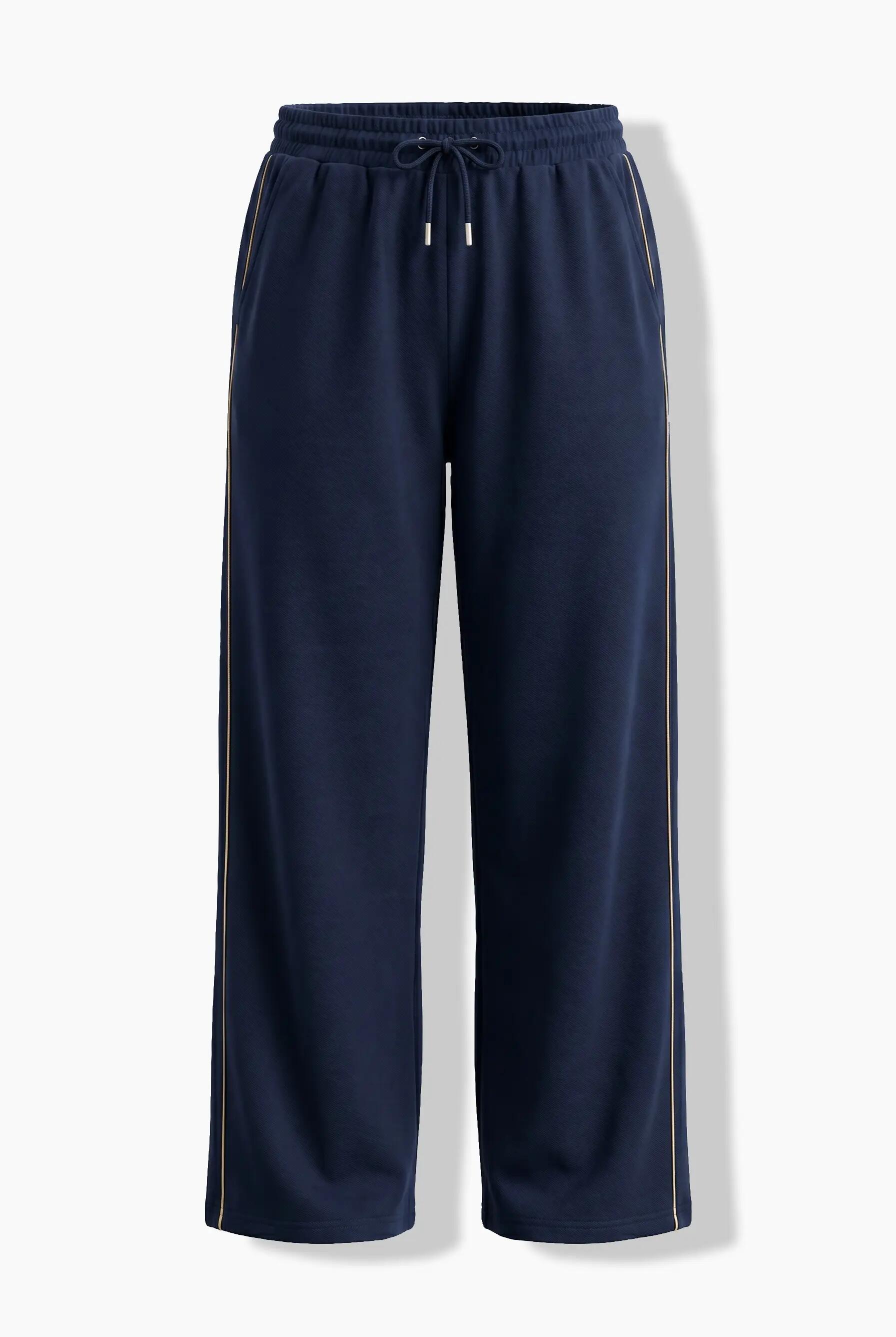 Femme Pantalon de jogging jambe droite avec double bande et taille élastique 6/6