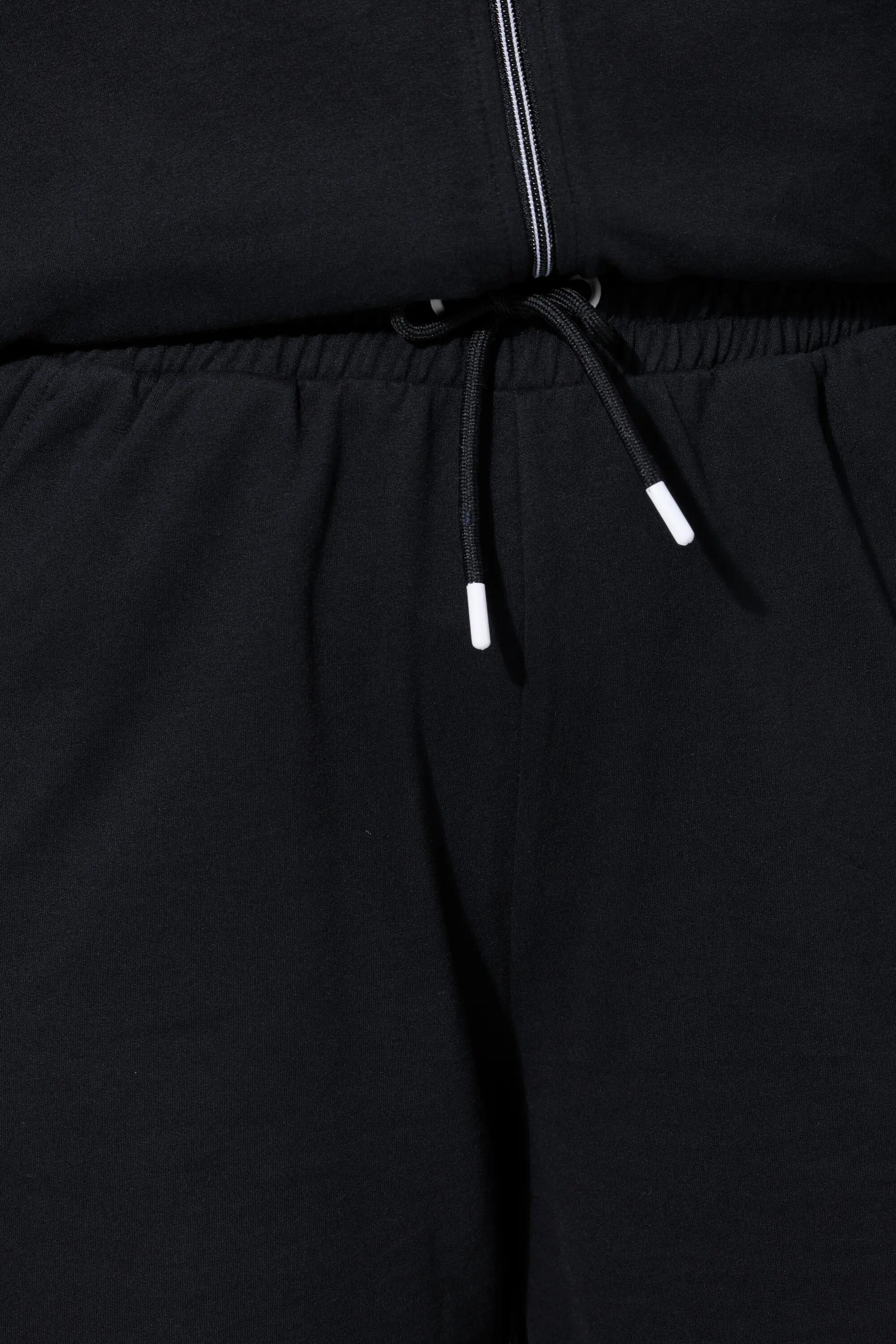 Damen Jogginghose Doppelstreifen gerades Bein Elastkbund 4/6