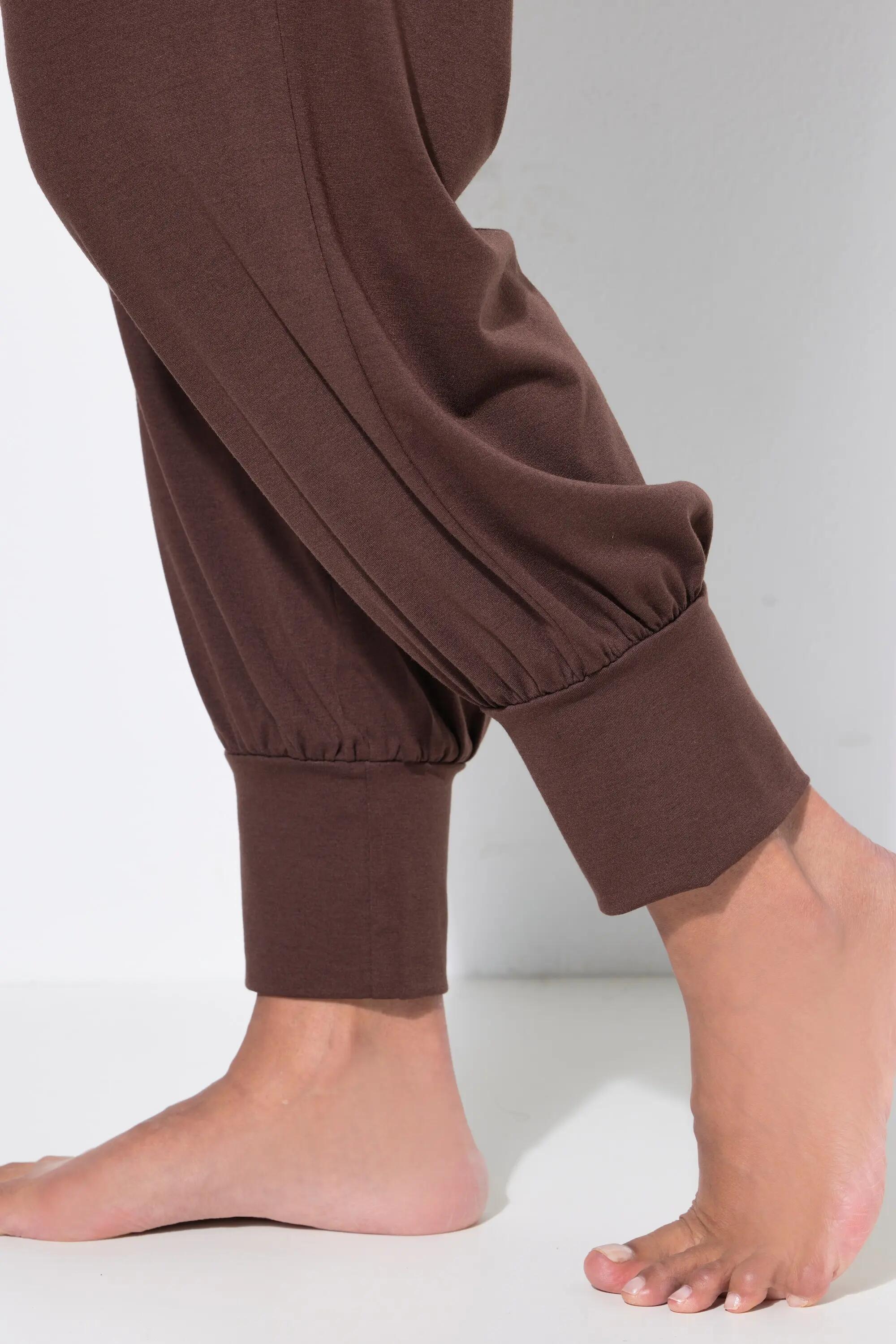 Dames Yogabroek wijde pijpen elastische tailleband koord 4/6