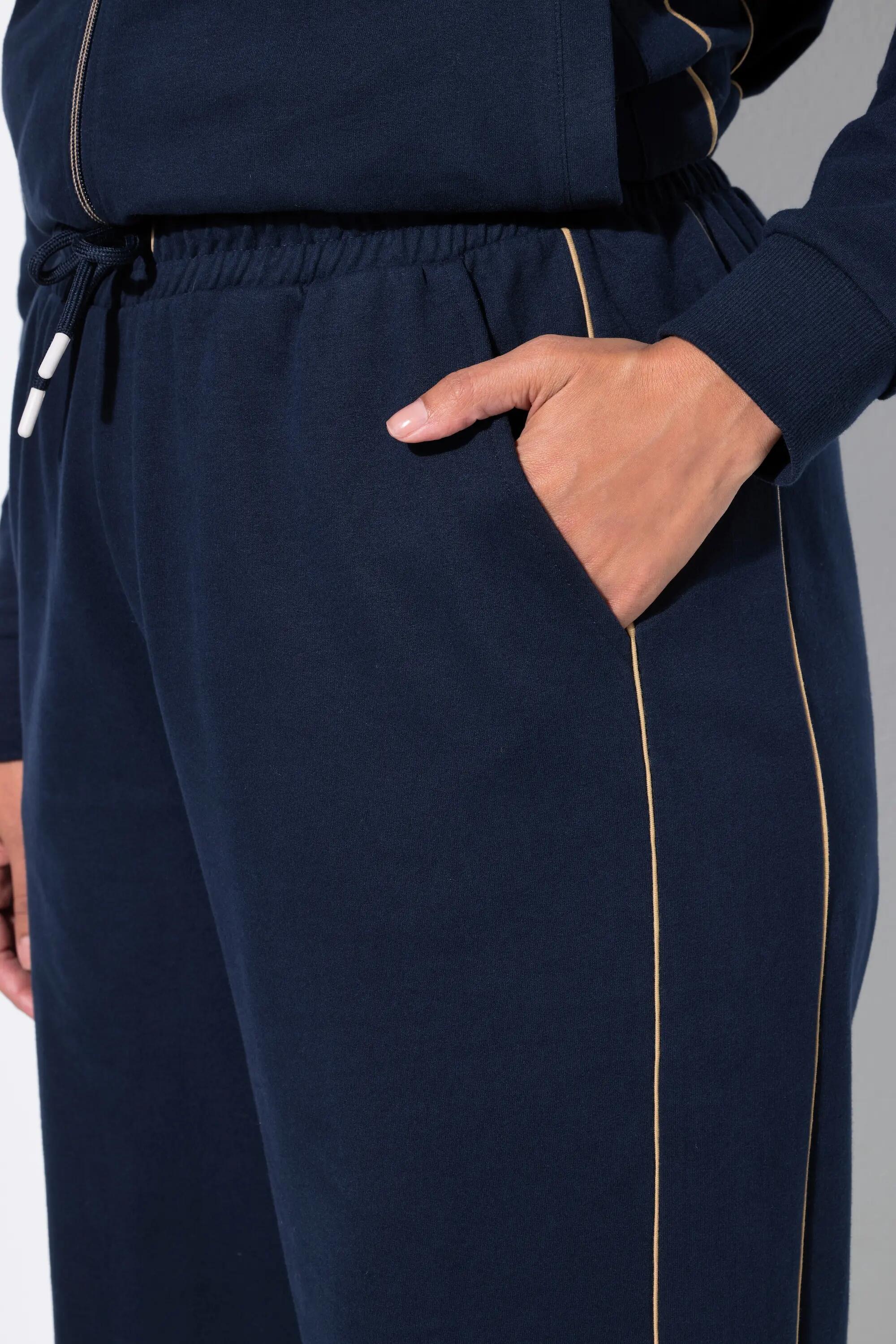 Femme Pantalon de jogging jambe droite avec double bande et taille élastique 3/6