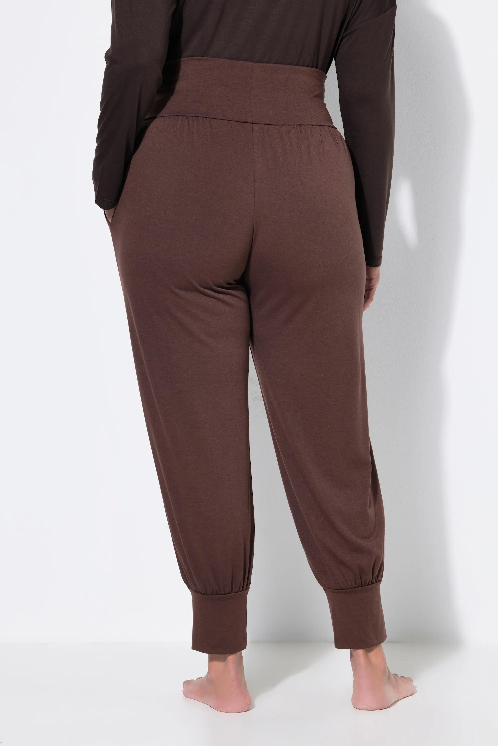 Dames Yogabroek wijde pijpen elastische tailleband koord 2/6