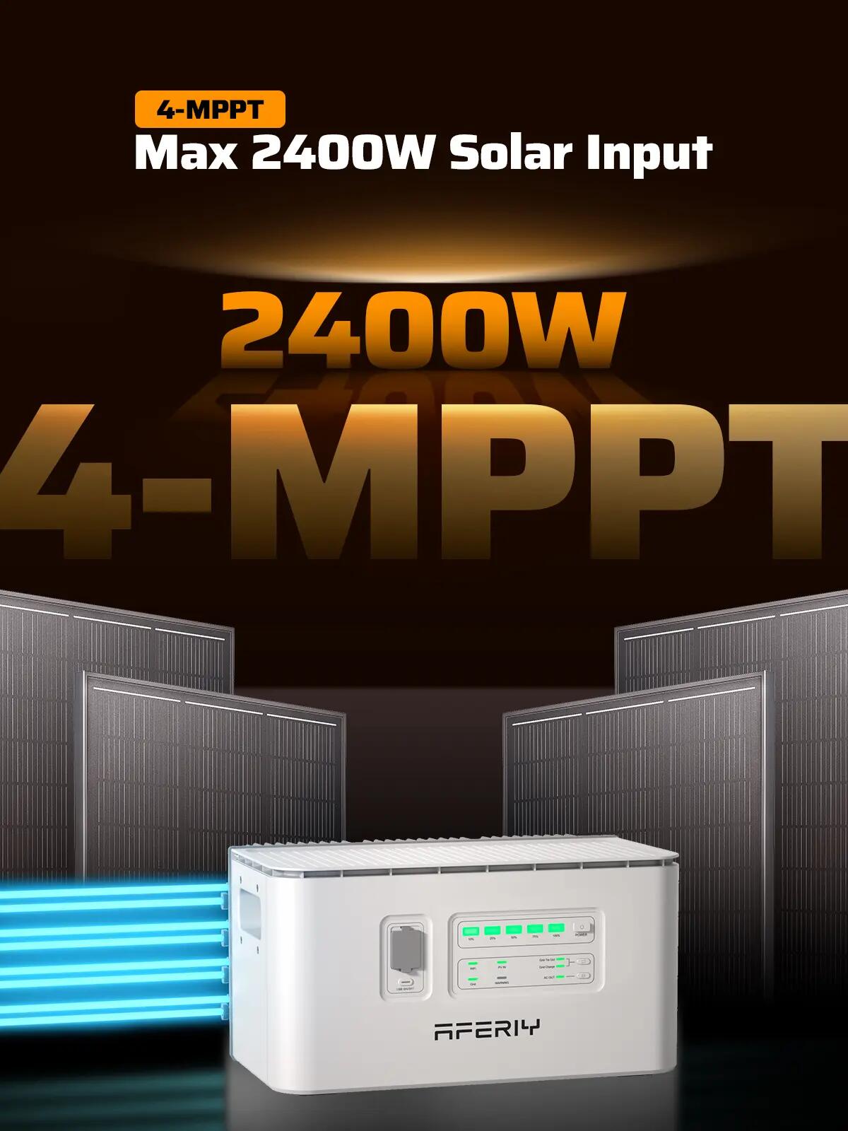 AFERIY PS240 Station Solaire de Balcon 1958Wh Extensible 9790Wh 10/11