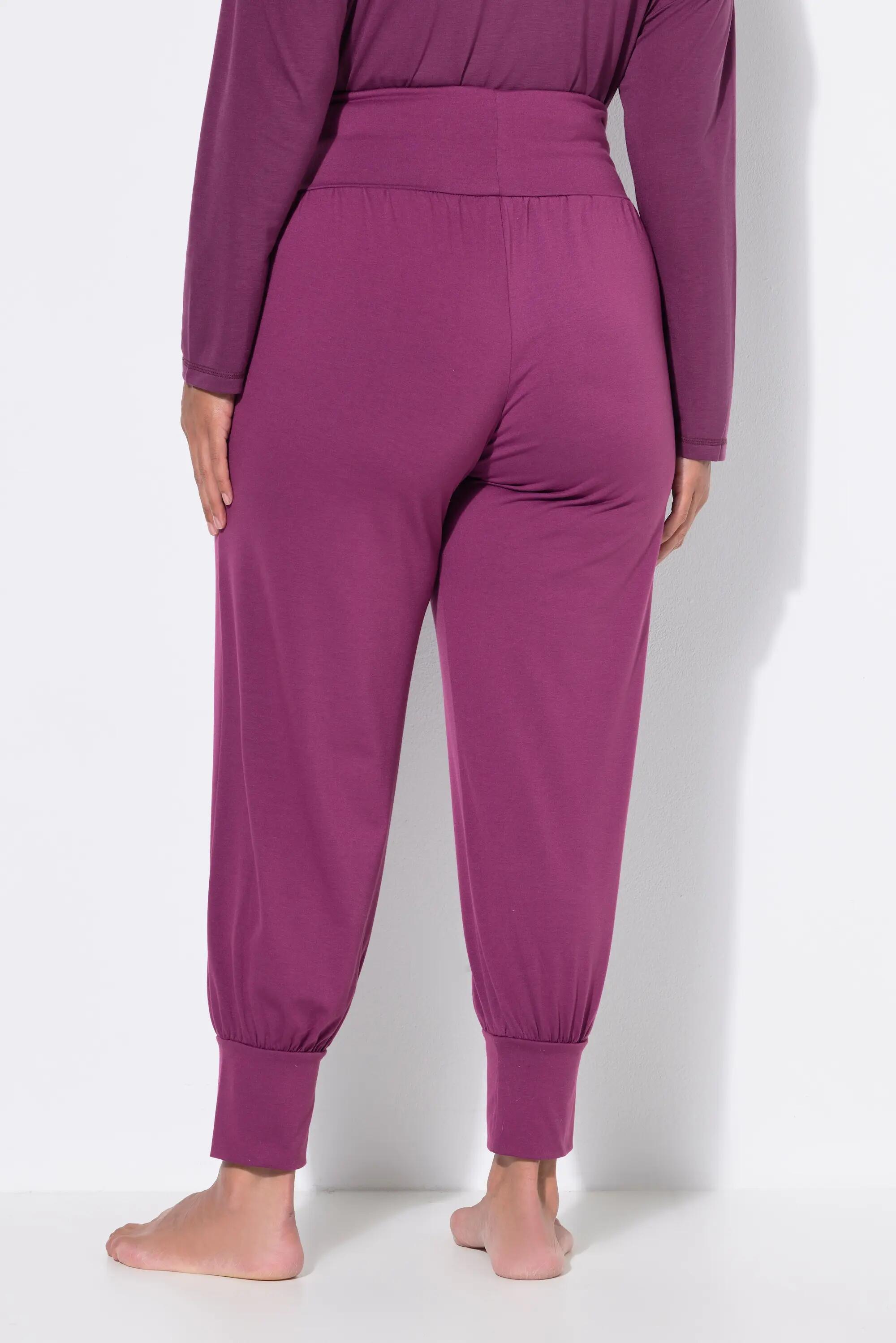 Dames Yogabroek wijde pijpen elastische tailleband koord 2/7