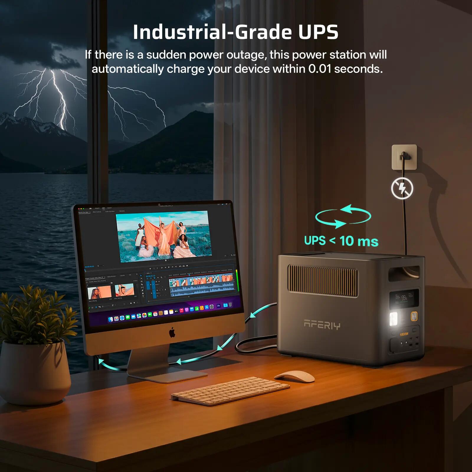 Station Énergie Portable P180PRO 1800W 1024Wh-Extensible 5120Wh-LiFePO4-APP 8/12