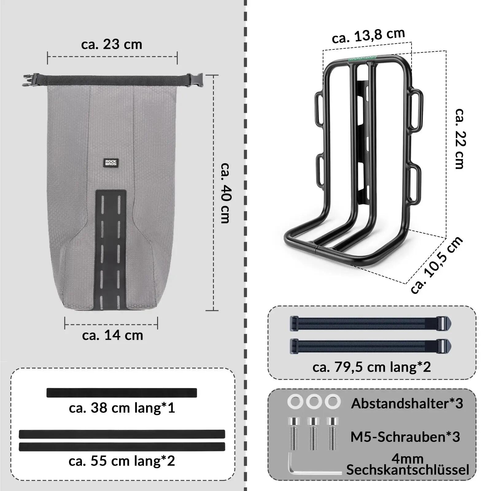 Sacoche de fourche 2,7L imperméable pour VTT et gravel 6/7