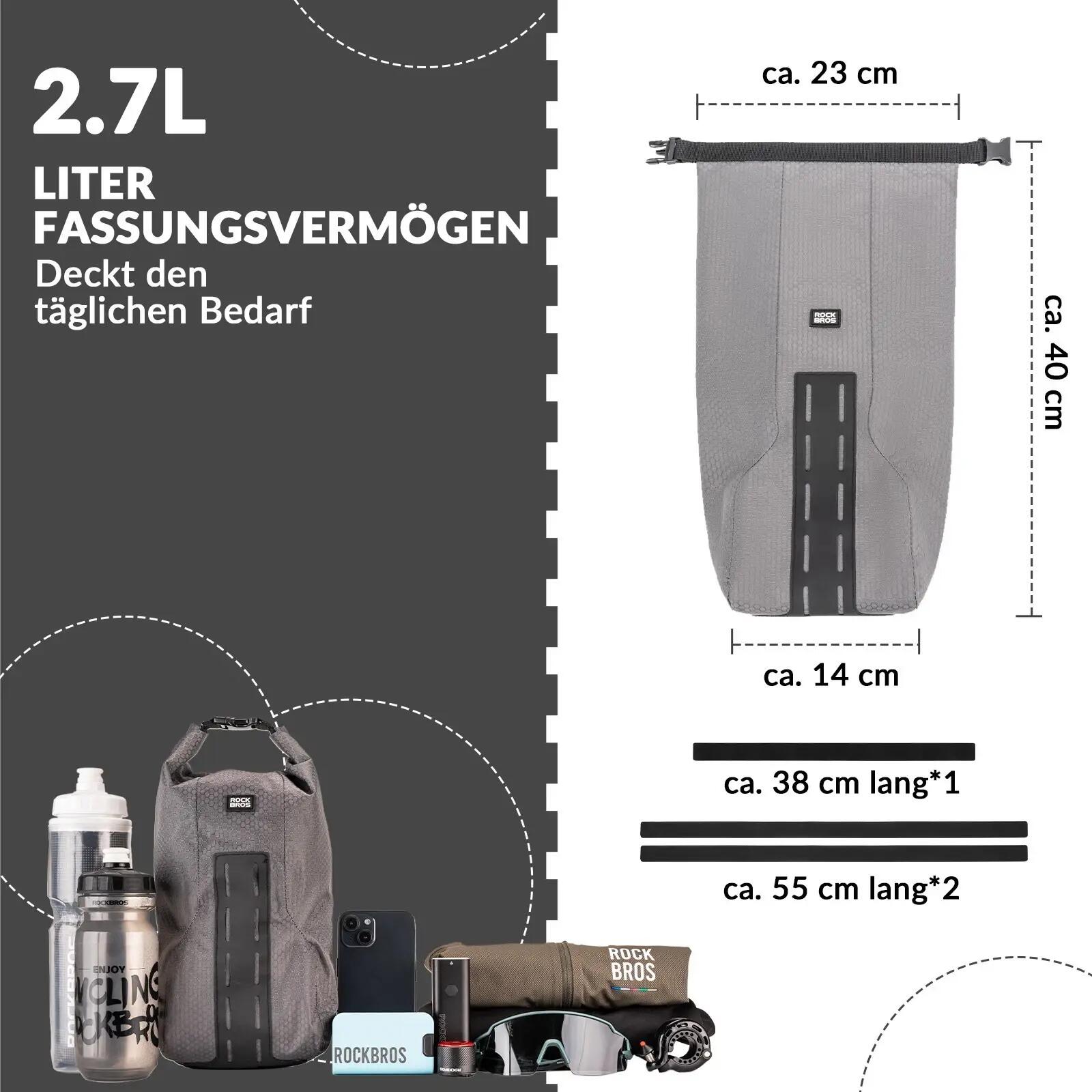Sacoche de fourche 2,7L imperméable pour VTT et gravel 5/7