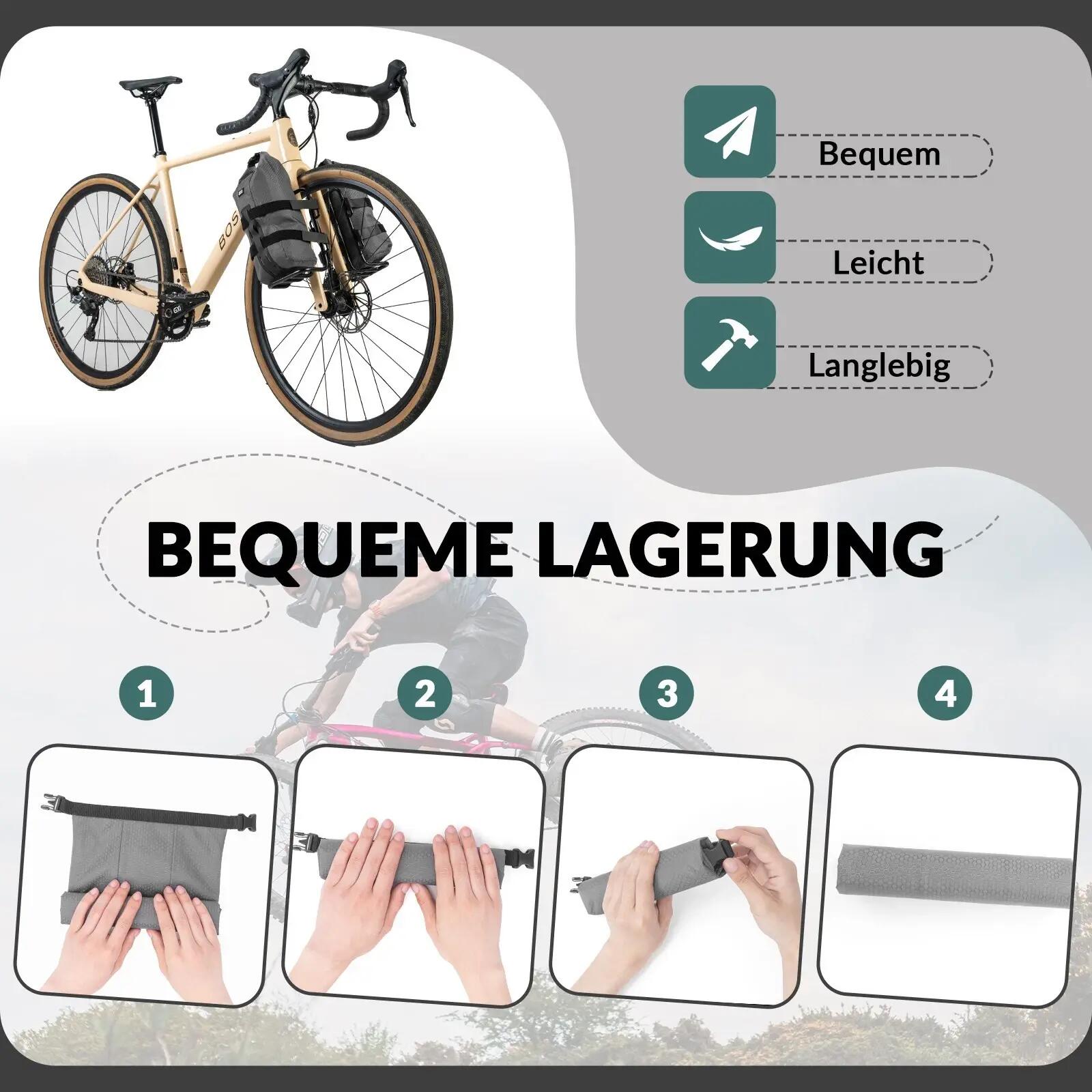 Sacoche de fourche 2,7L imperméable pour VTT et gravel 4/7