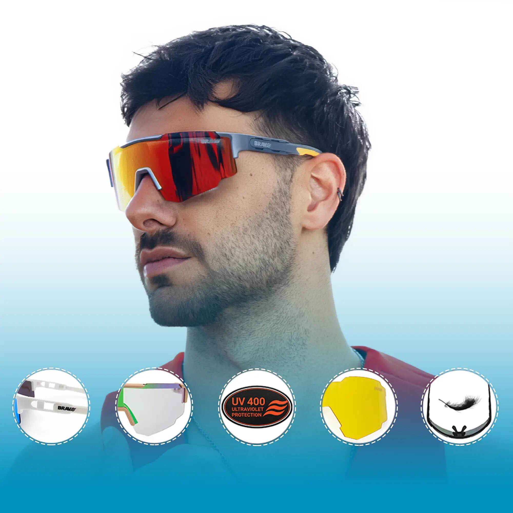 Gafas deportivas BRAVE ACTIVE Fire Drop polarizadas UV400 4/6