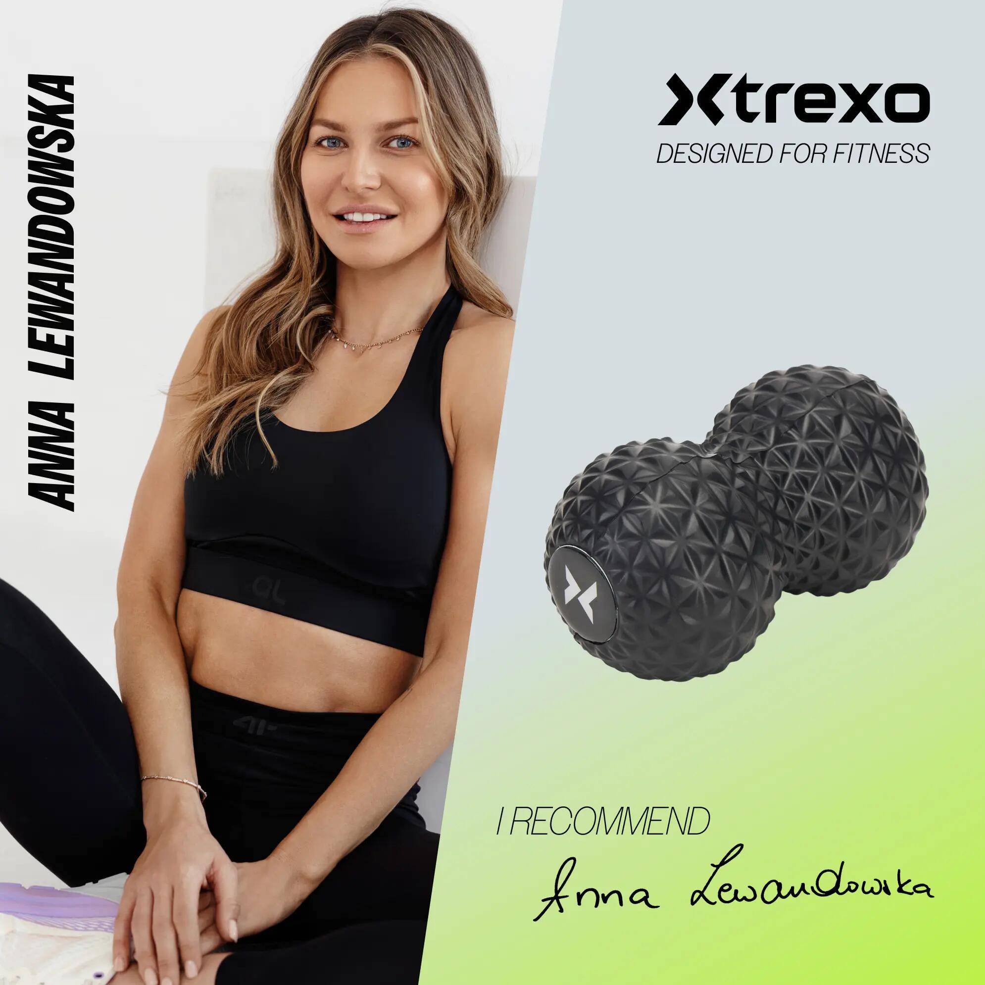 Dvojitý masážní míč XTREXO TXO-B4Z075-BK 2/7
