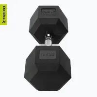 Šestihranná pogumovaná činka HEX XTREXO 27,5 kg 5/7