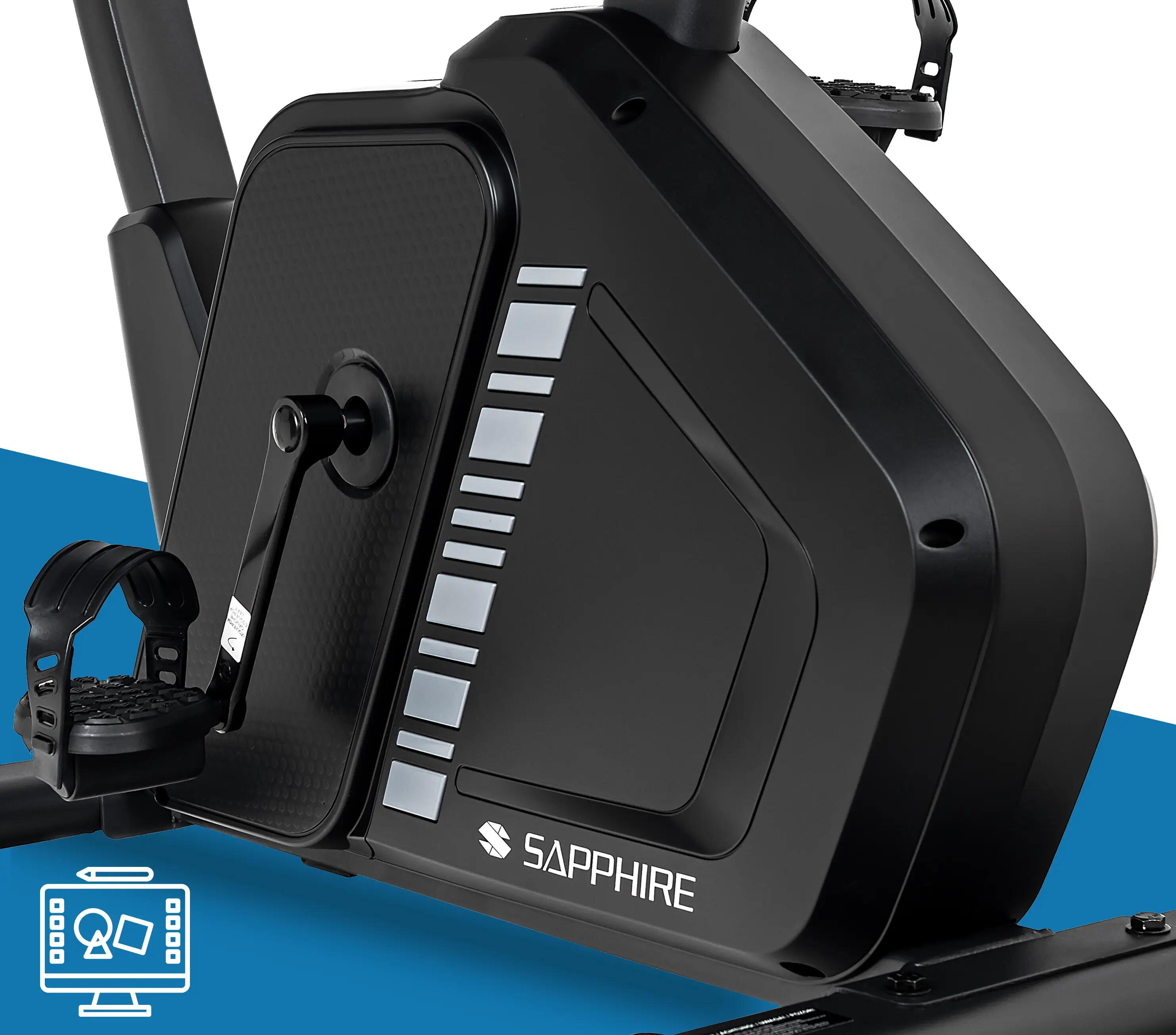Rower stacjonarny magnetyczny Sapphire SG-850B Nivo koło 10kg app Zwift Kinomap 8/14