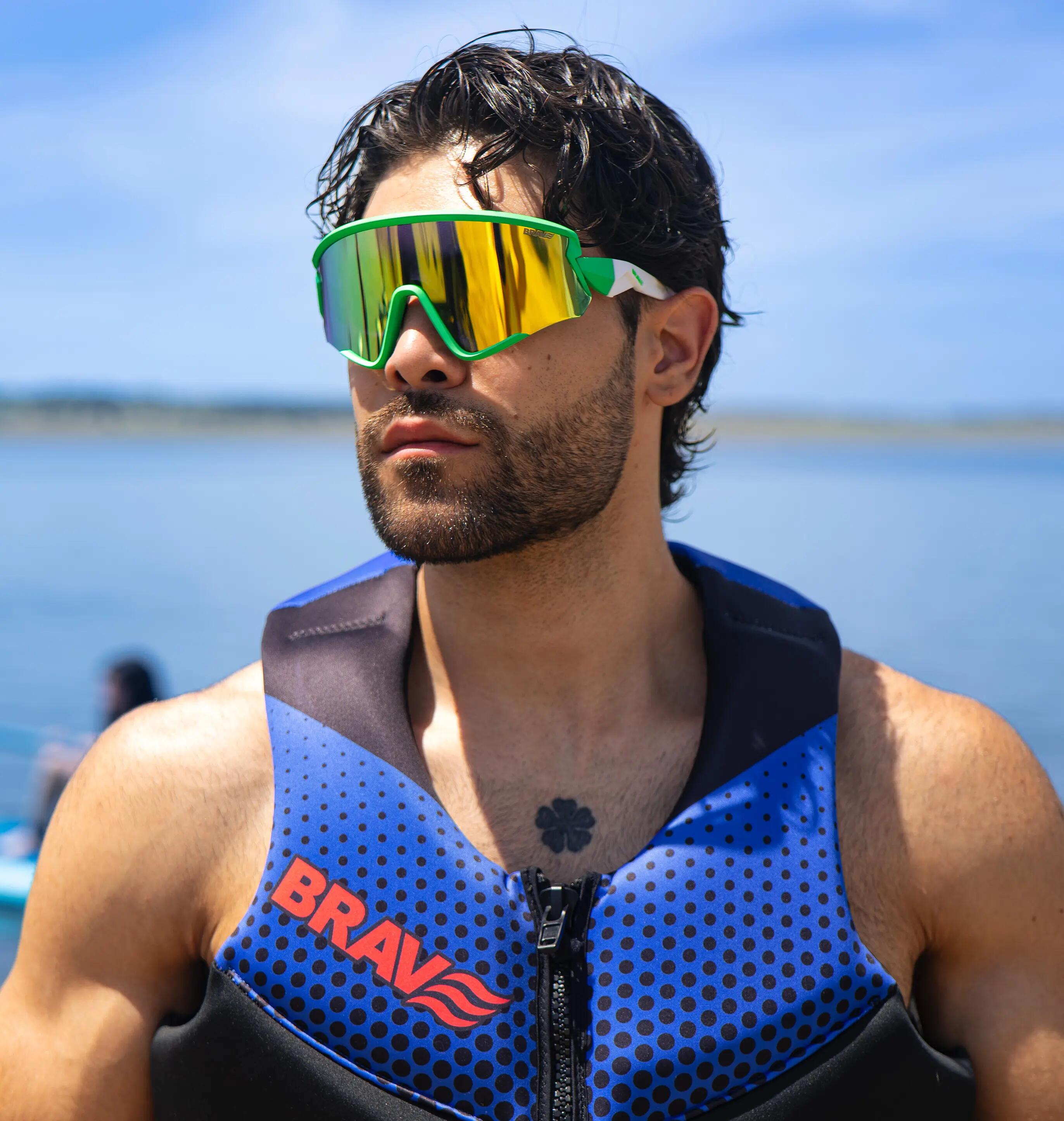 BRAVE RIFT Lime Bay Sportbrille, polarisiert, UV400, Kat. 3 3/7