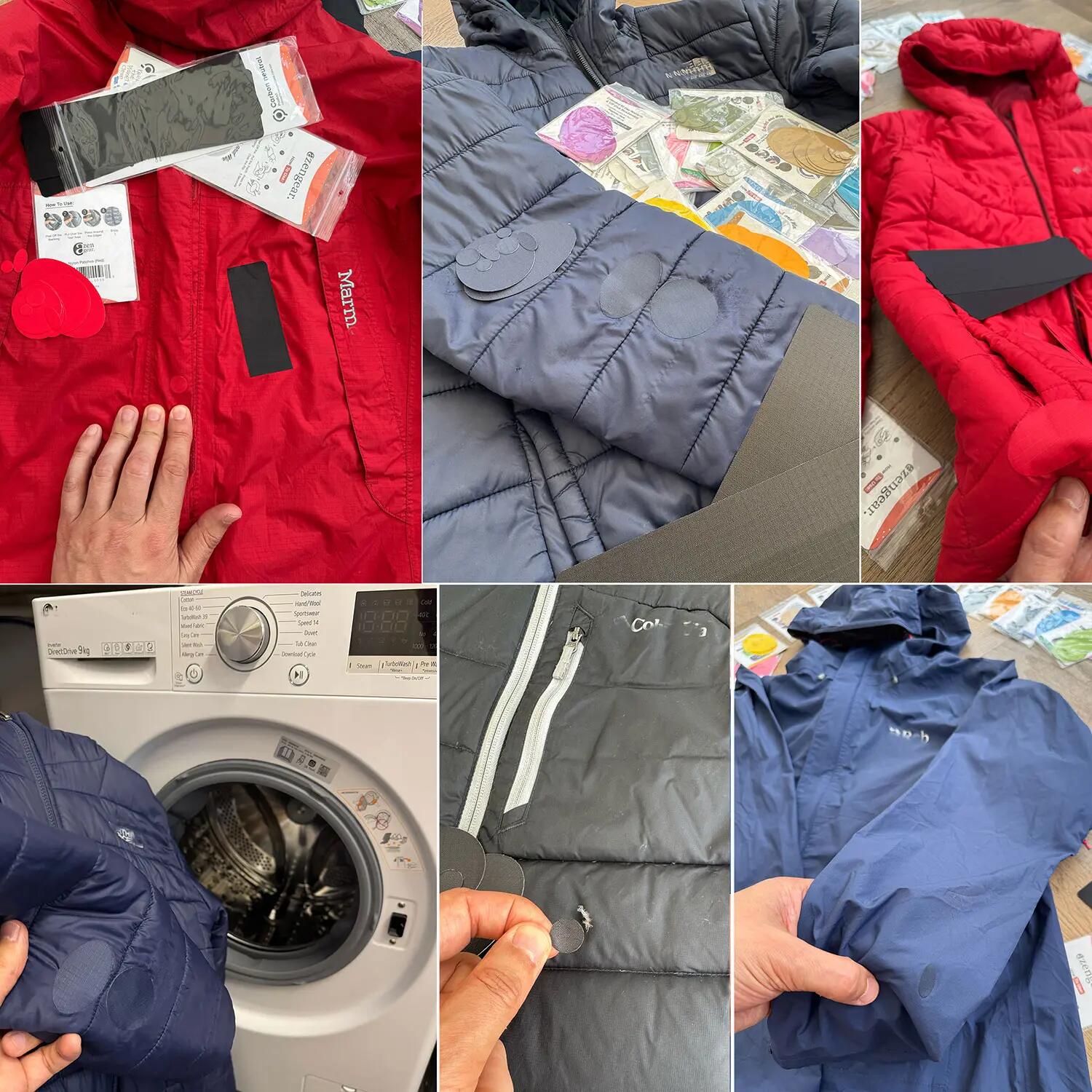 Parches autoadhesivos impermeables: plumas, tienda y saco de dormir, 11 uds. 8/11