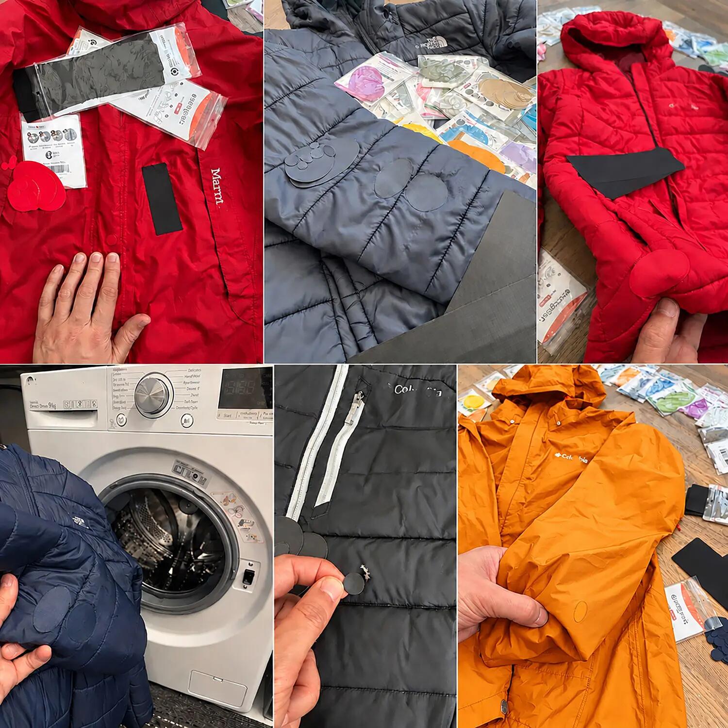 Patchs de réparation de doudoune, vêtement et tente, autocollants imperméables 6/9