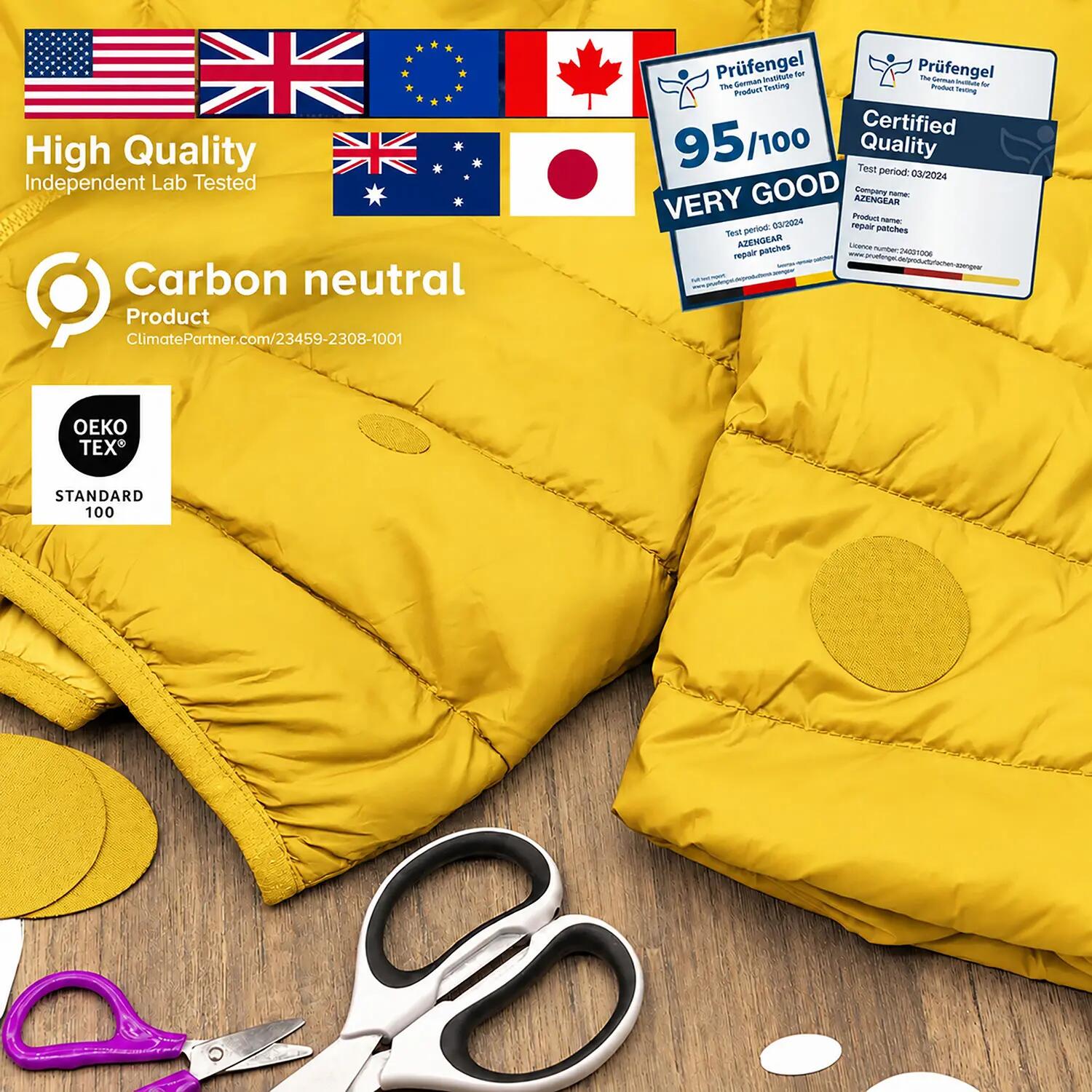 Parches autoadhesivos impermeables: plumas, tienda y saco de dormir, 11 uds. 4/11