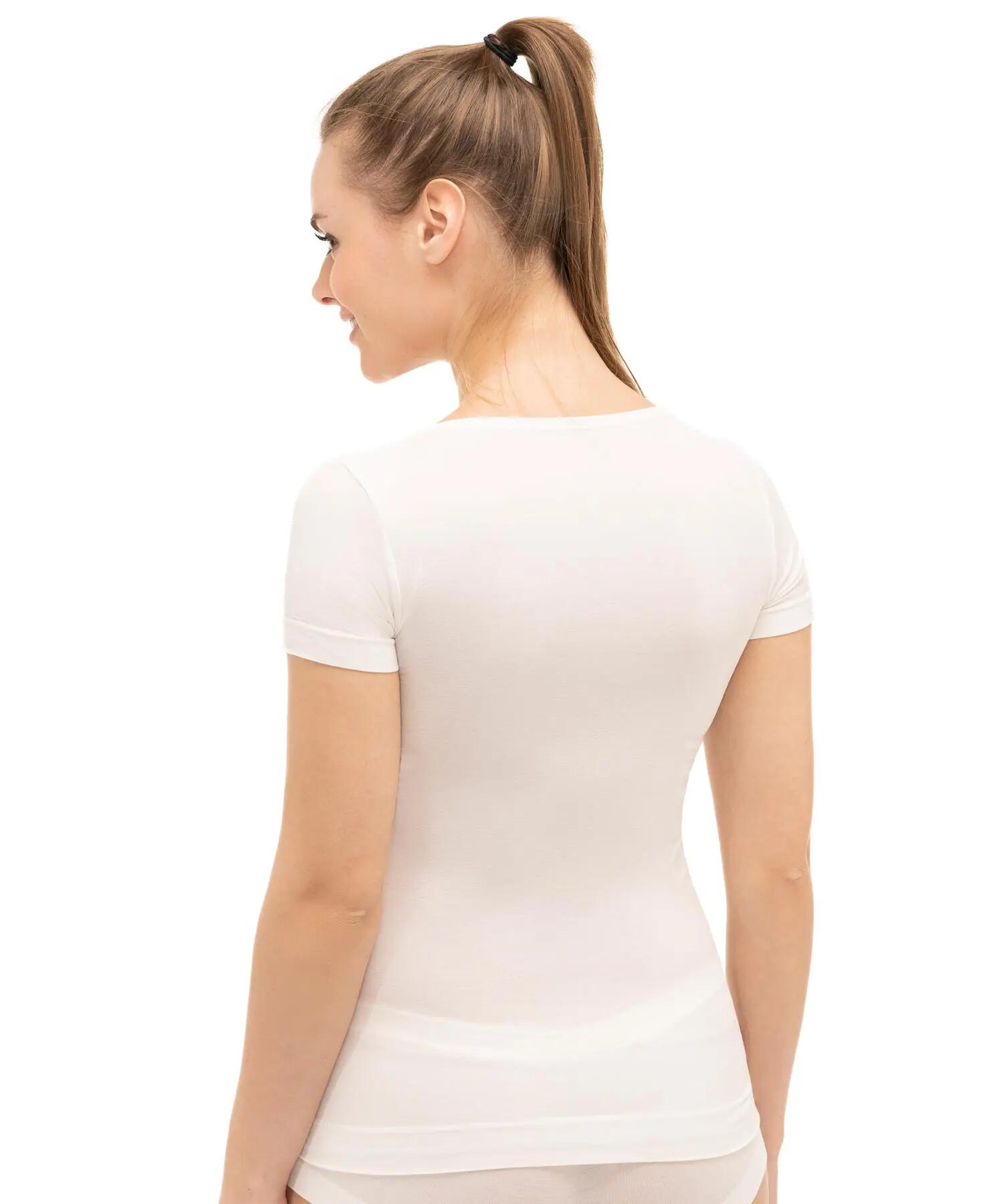 Koszulka damska z krótkim rękawem Brubeck COMFORT WOOL 2/4