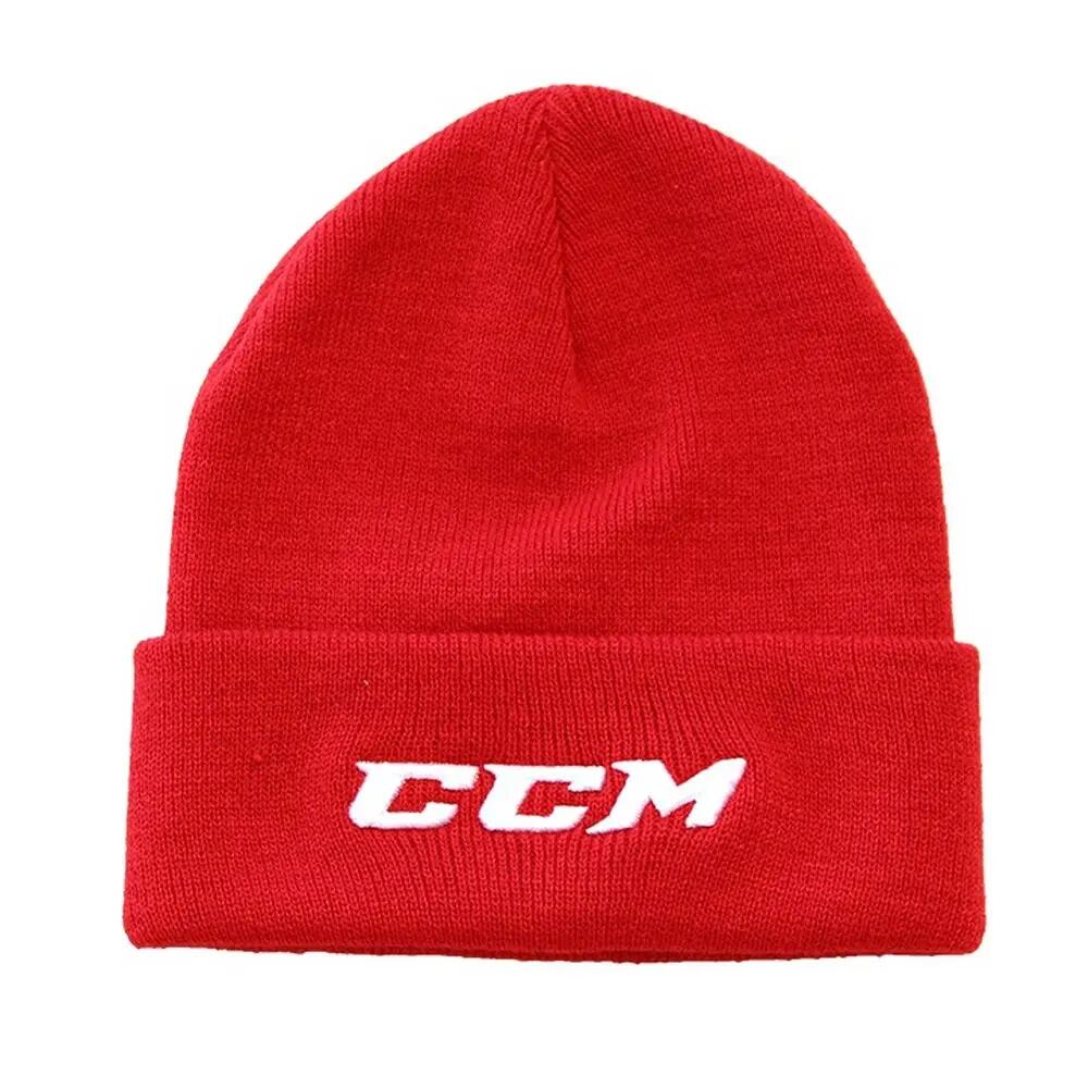 Team Cuffed Pom Knit uts - Volwassenen - Rood - One Size 1/3