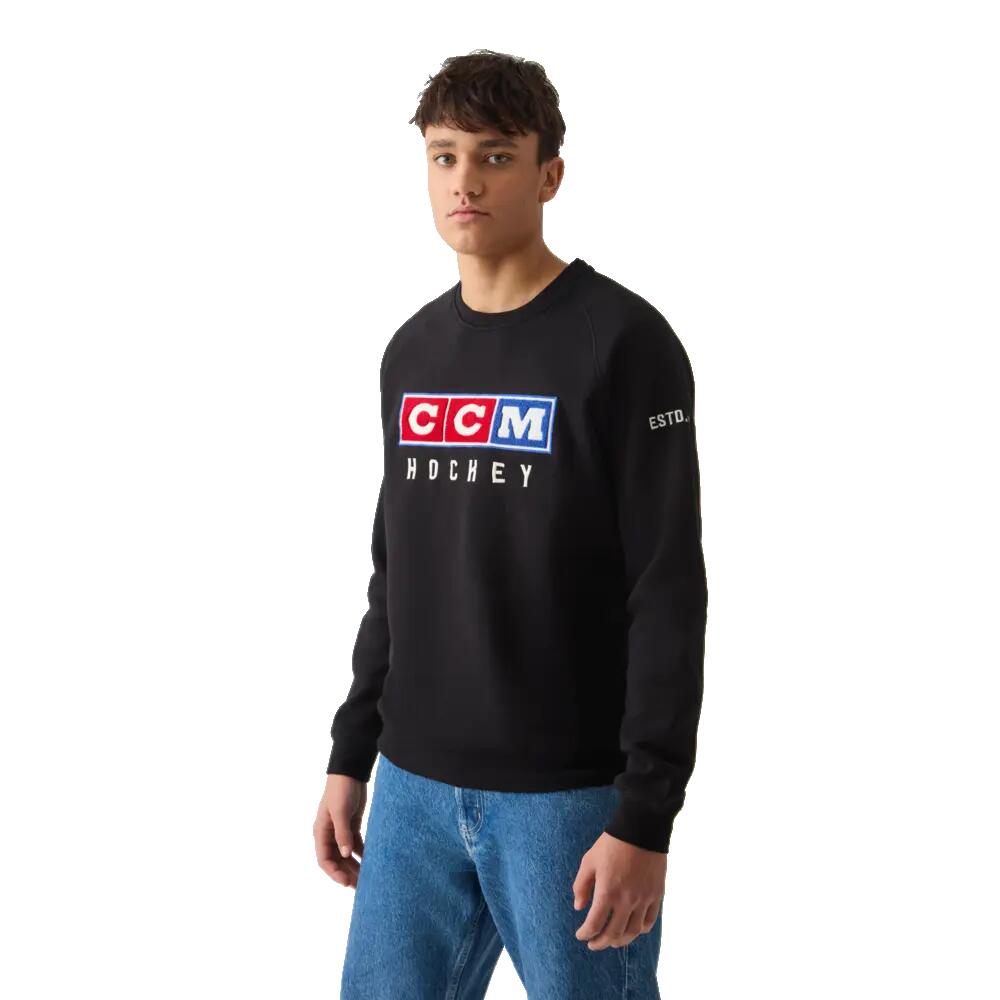 Vintage Fleece Crew uéter deportivo - Niños - Negro 3/6