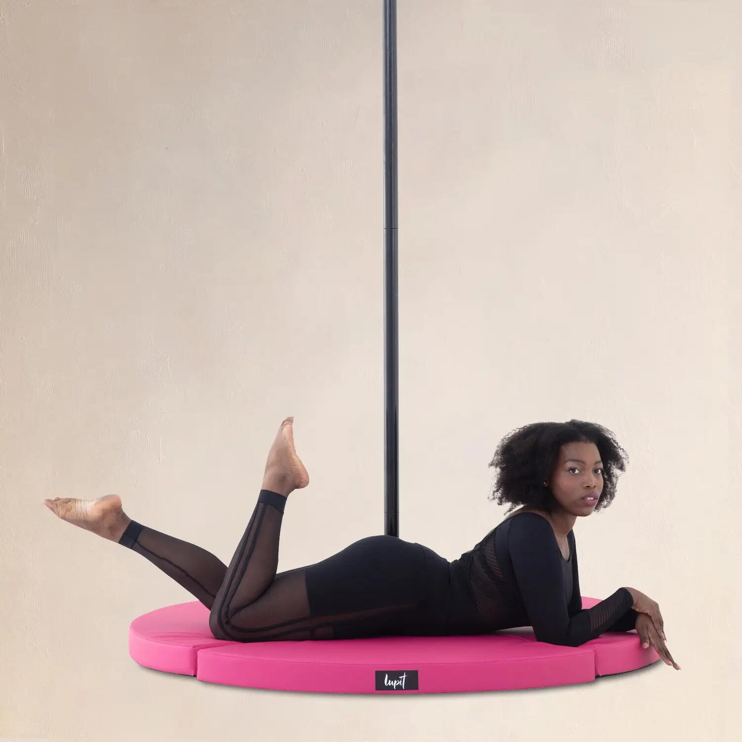 MATA PARA POLE DANCE, REDONDO PADRÃO rosa, D 1500 mm, T 80 mm 2/4