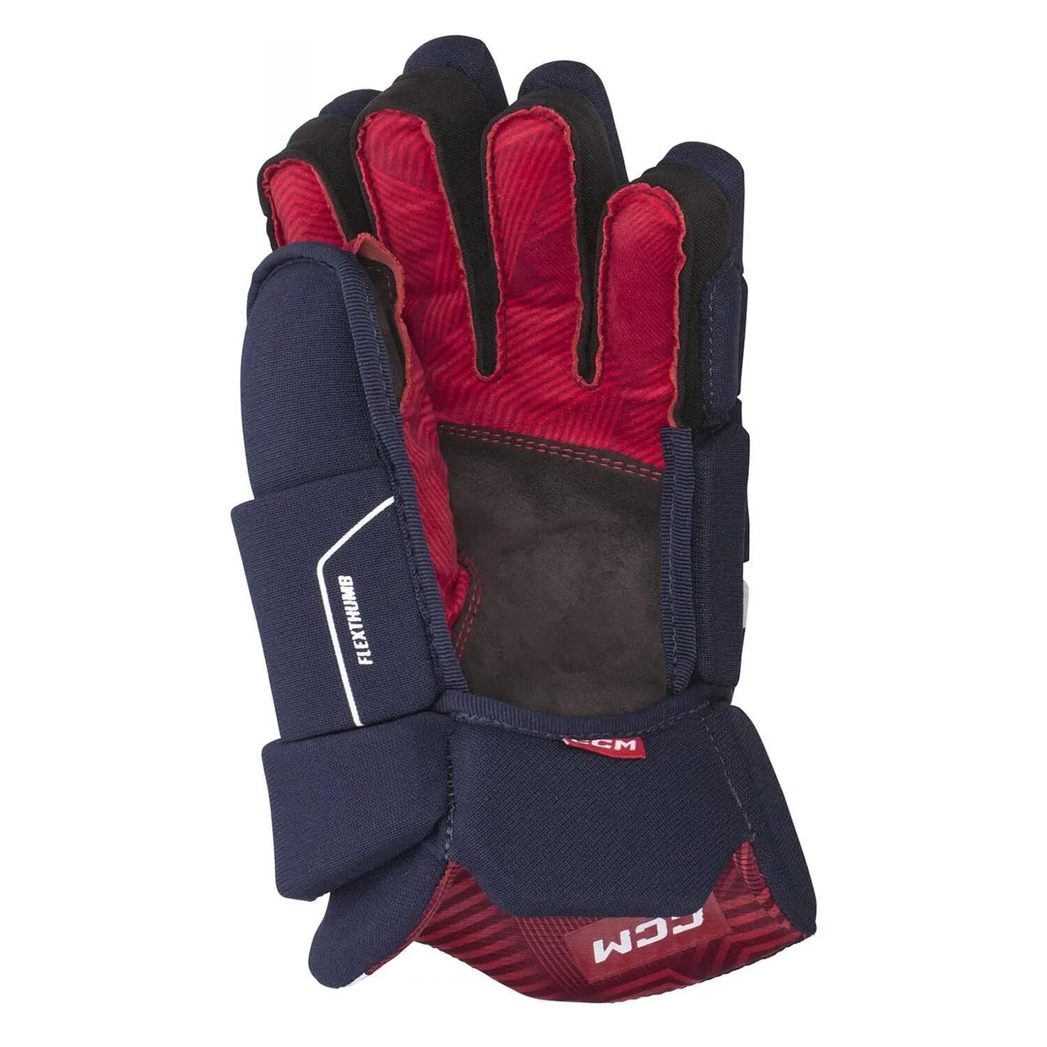 NEXT - Gants de hockey sur glace - Enfants - Bleu - Blanc - 8" 3/6