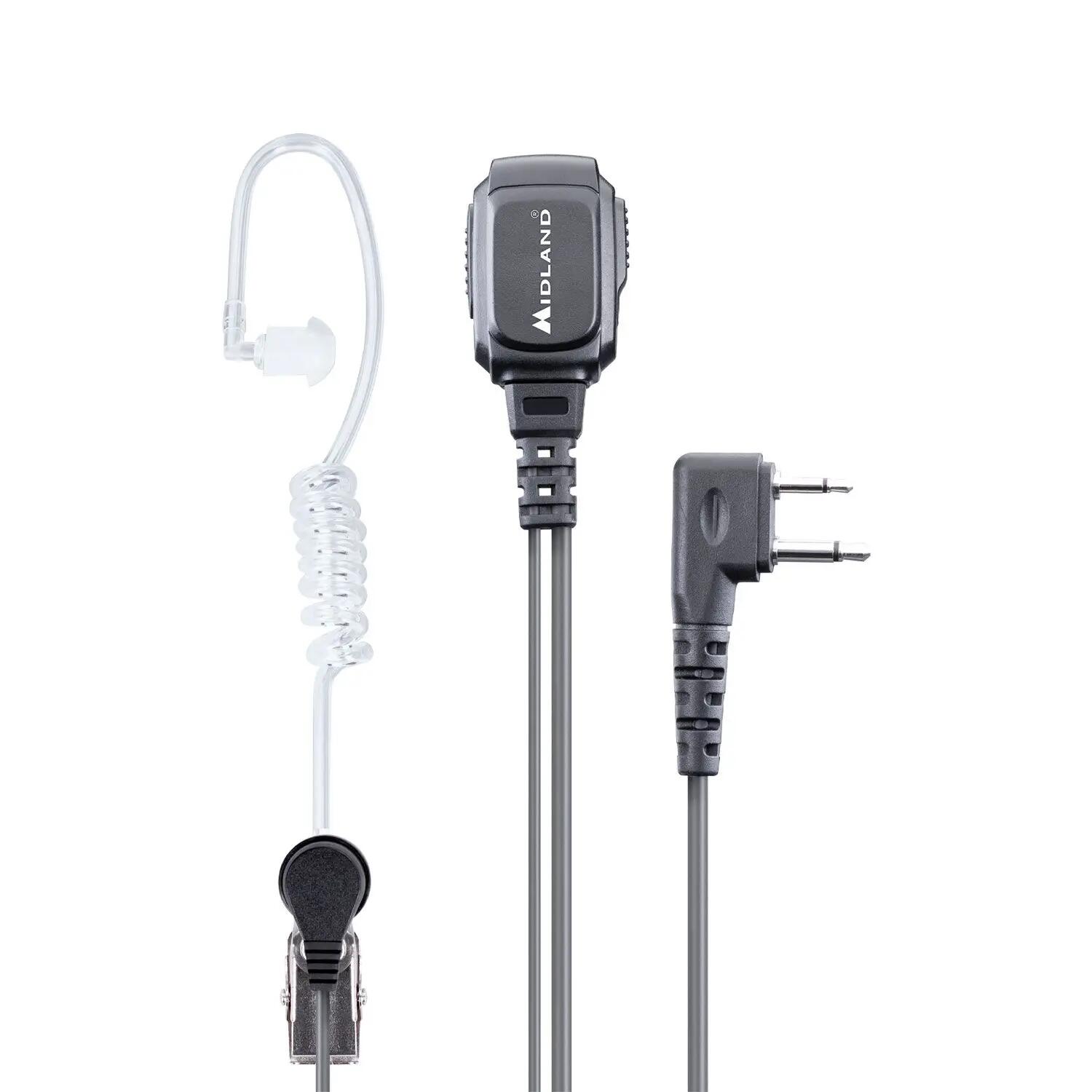 Midland MA31-L PRO oreillette pneumatique, micro, câble spiralé 2/3