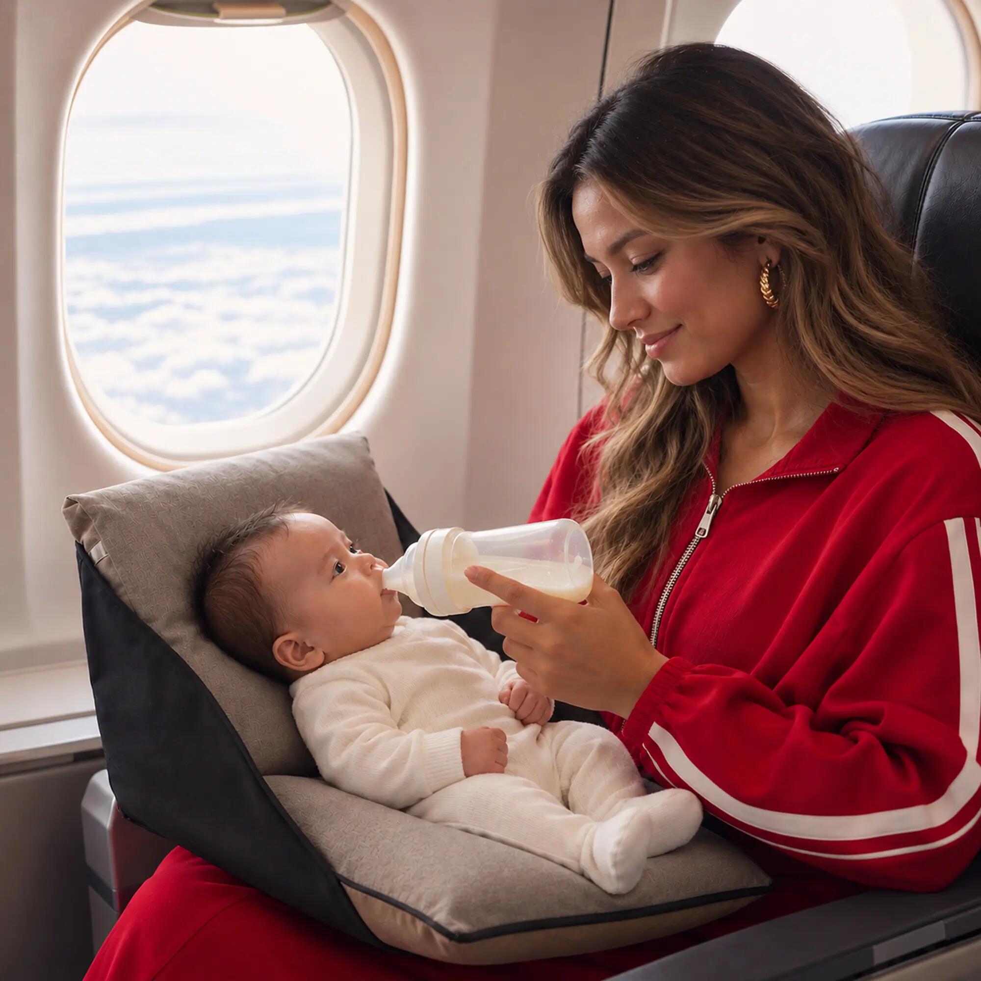 Pătuț pentru avion AirTraveller - Pernă de călătorie cu saltea - 0-2 ani 3/6