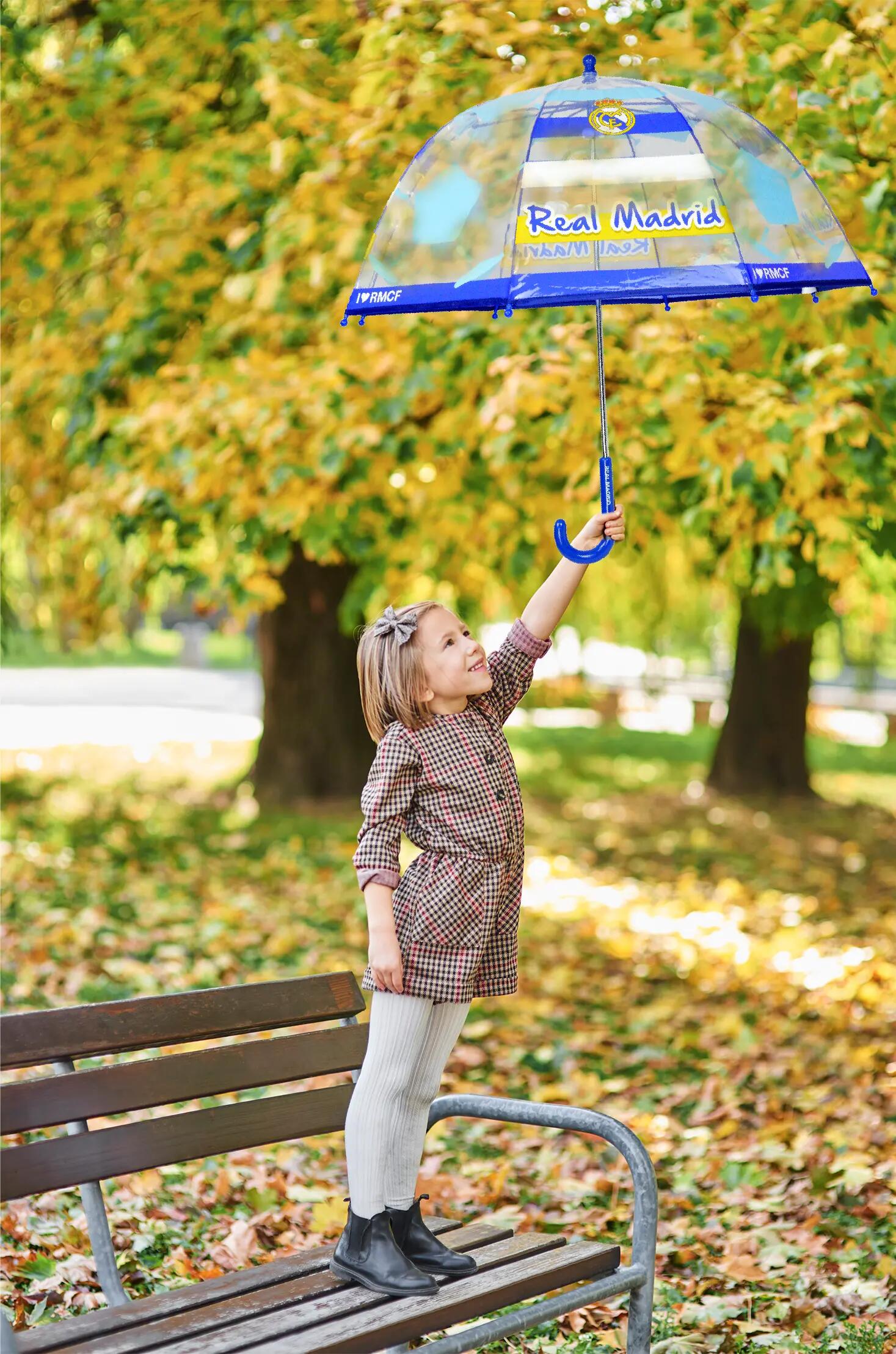 Parapluie Dôme Enfant Real Madrid Manuel Bleu 5/5